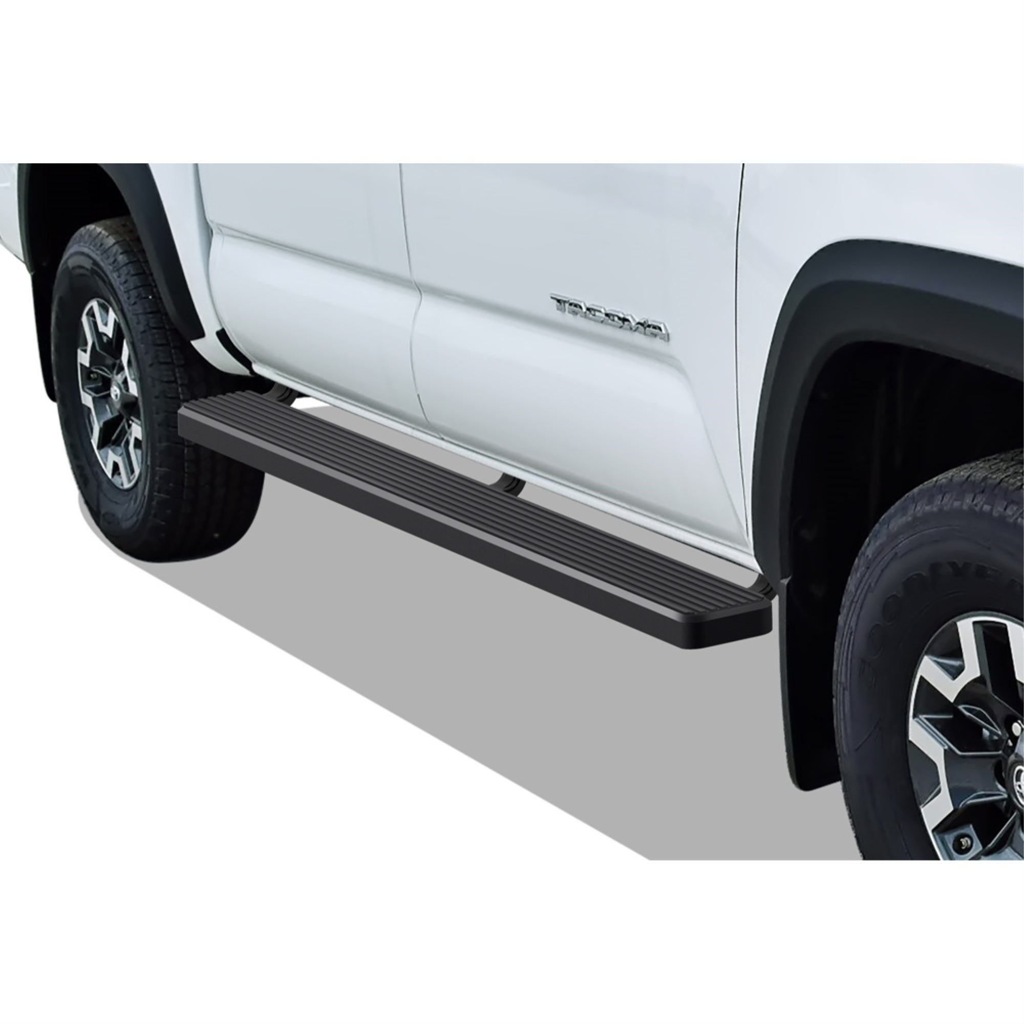 2005-2021 Toyota Tacoma Double Cab/Crew Cab Stainless Steel With 6061 Aluminum Step Pad Black Finish 6-Inch Door To Door Side Step Istep 6 Inch Ss