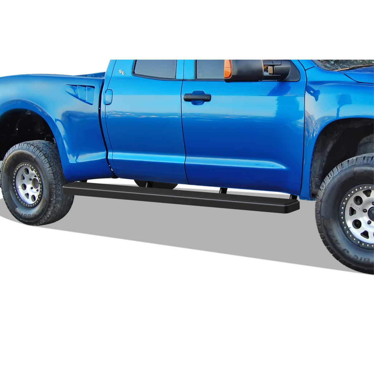 2007-2021 Toyota Tundra Double Cab 5.5 Ft Bed\ 2007-2021 Toyota Tundra Crewmax Cab 5.5 Ft Bed 6061 Aircraft Aluminum Black Finishing 5 Inch Wheel To Wheel