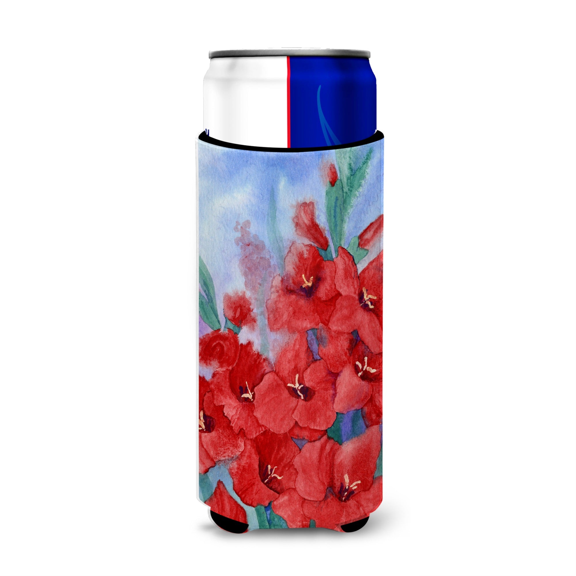 Caroline'S Treasures Gladioli Michelob Ultra Koozies For Slim Cans, Multicolor