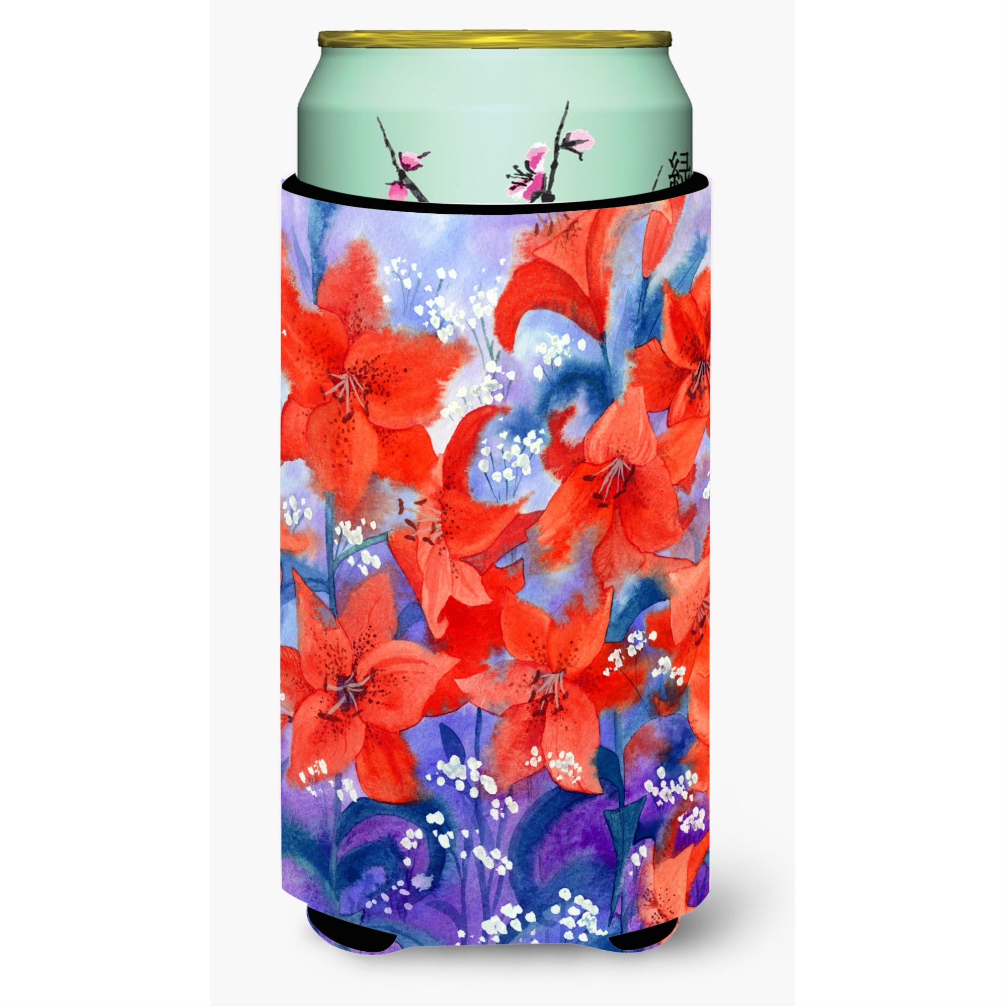 Caroline'S Treasures Lilies Tall Boy Koozie Hugger, Multicolor