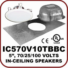70 Volts In-ceiling Speaker with Tile Bridge and Backcan