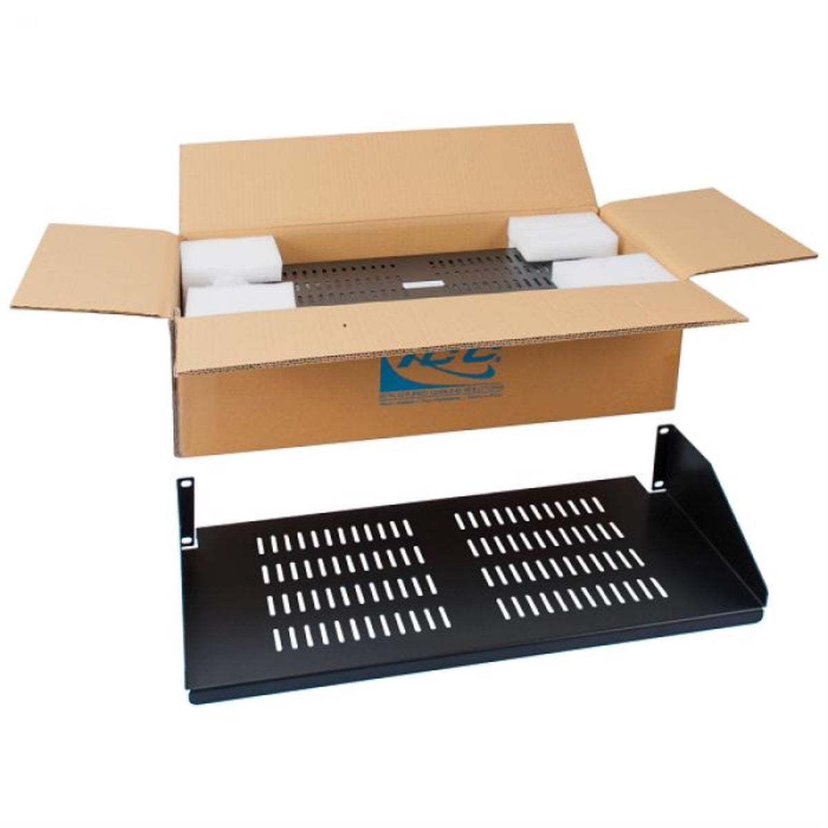 Rack Shelf, 10In Single Vented,2Rms, 2Pk