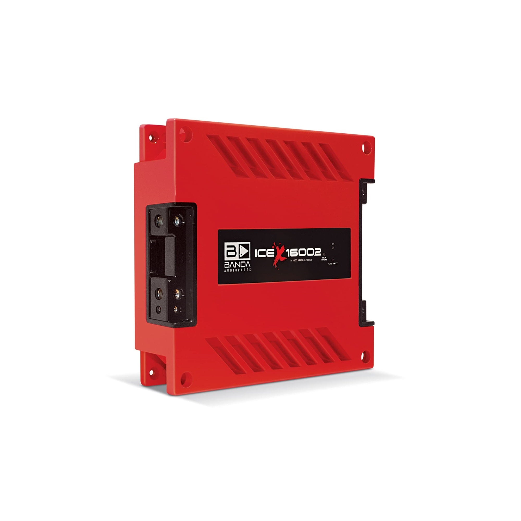 One Channel 1600 Watts Max @ 2 Ohm Car Audio Mono Amplifier W/Bass Boost Subsonic Filter And Low Pass Filter Red