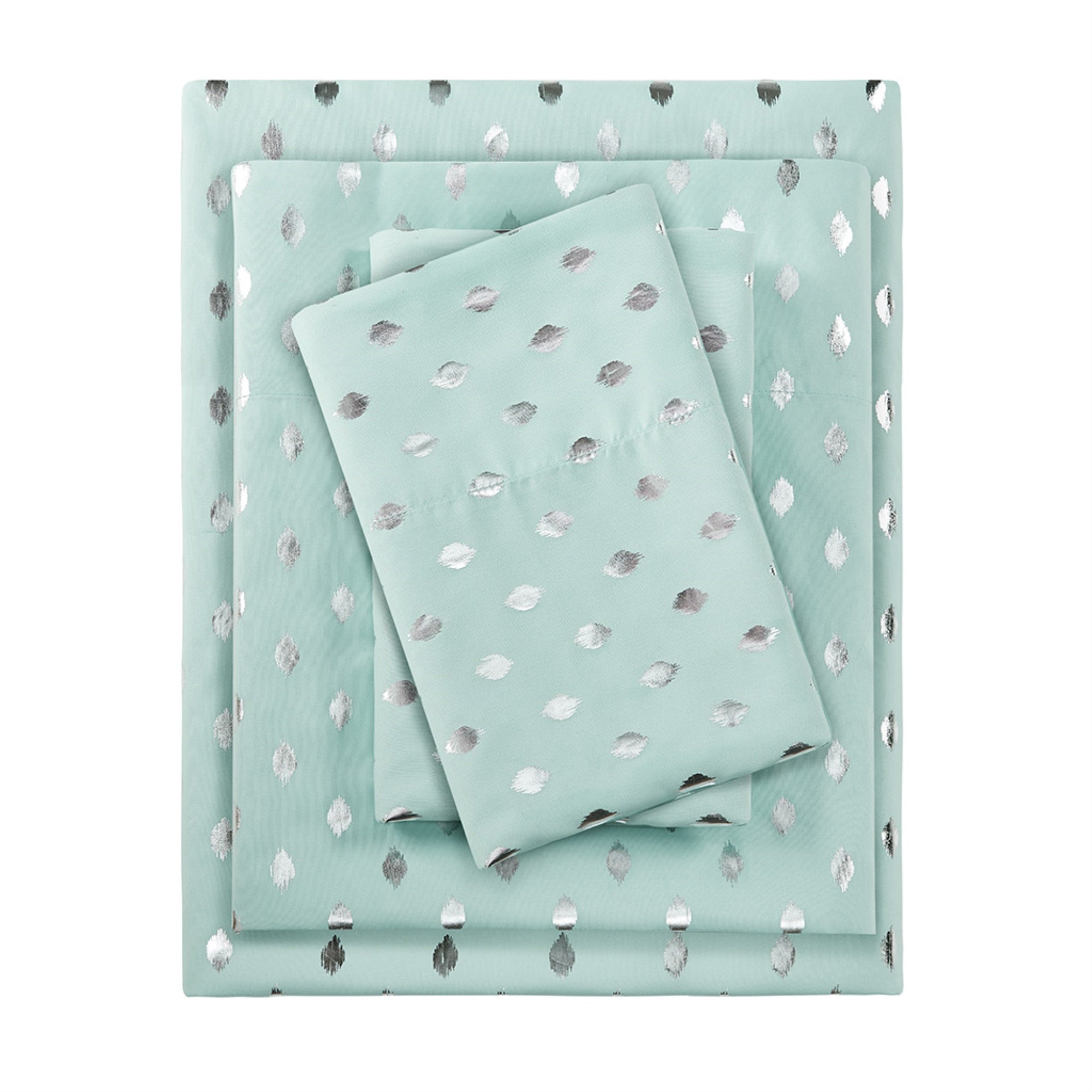 Ergode Printed Sheet Set - Metallic Ikat Dot Print, Ultra-Soft Microfiber, OEKO-TEX Certified, Fits Mattresses up to 16 Inches - Enhance Your Bedroom with Elegance and Comfort