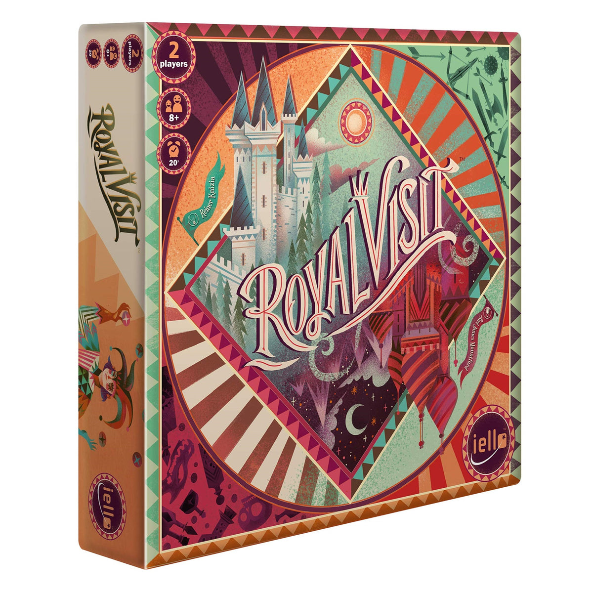 Iello: Royal Visit, Strategy Board Game, Bring The King To Your Castle, Become A Legend In The Valley, Made For 2 Players, For Ages 8 And Up