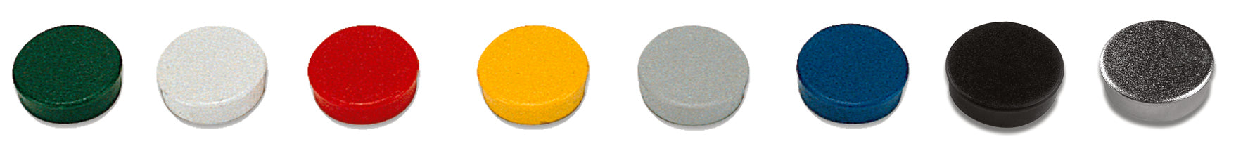 Super Magnets, 3/4 Diameter, Assorted Colors, Red, Green, Yellow, Blue, Black, Pack Of 10