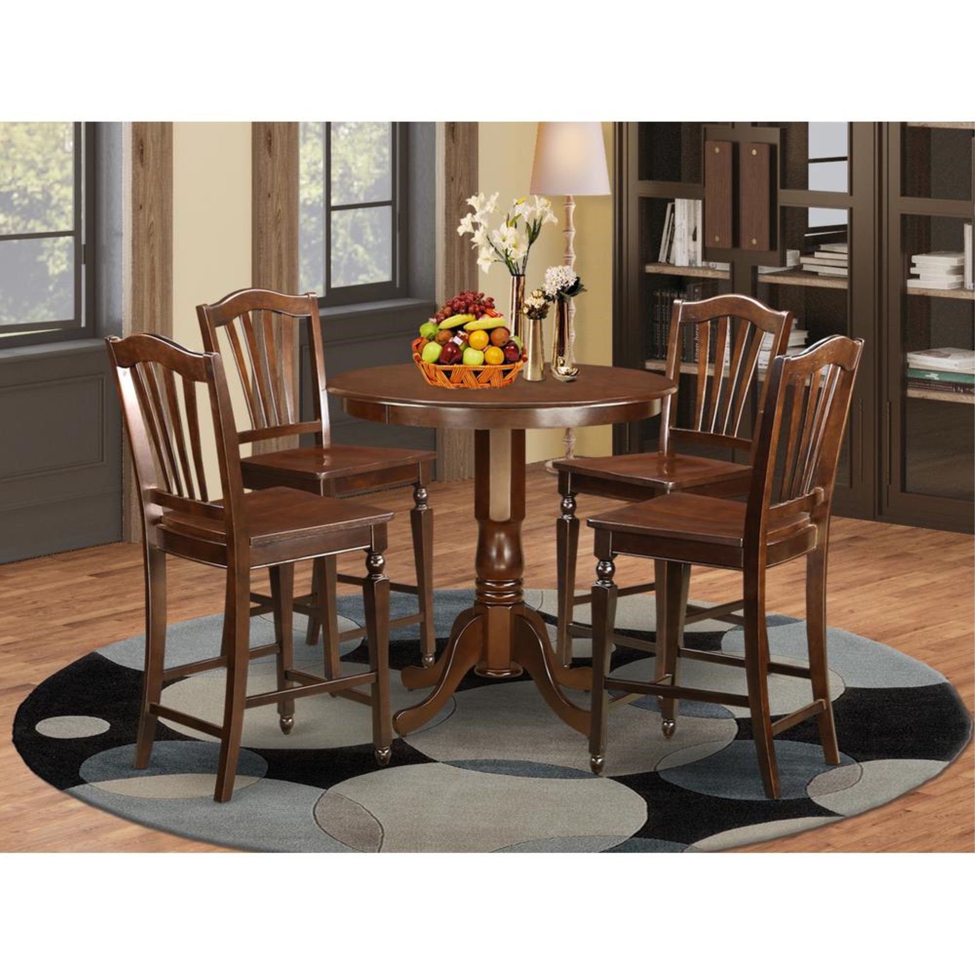 5  Pc  Dining  counter  height  set  -  counter  height  Table  and  4  bar  stools.