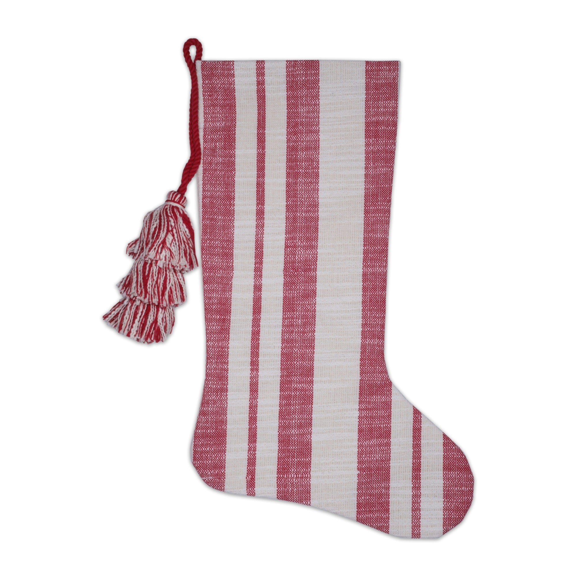 20” x 8” Red Stripe Cotton Stocking