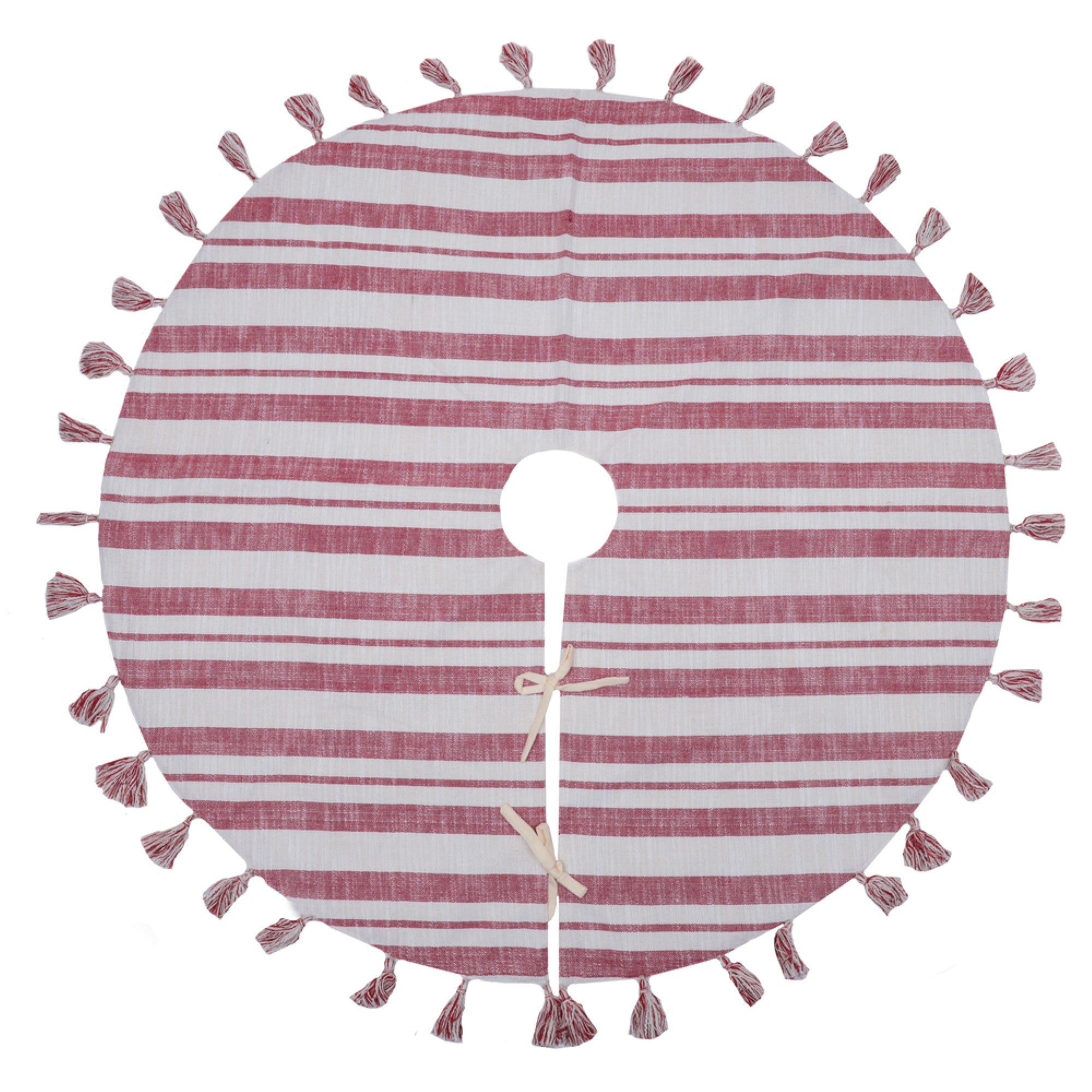 48” Red Stripe Cotton Tree Skirt