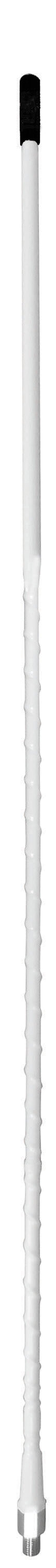 PROCOMM - 2 FOOT  3/8X24 THREAD FIBERGLASS CB ANTENNA WHIP IN WHITE