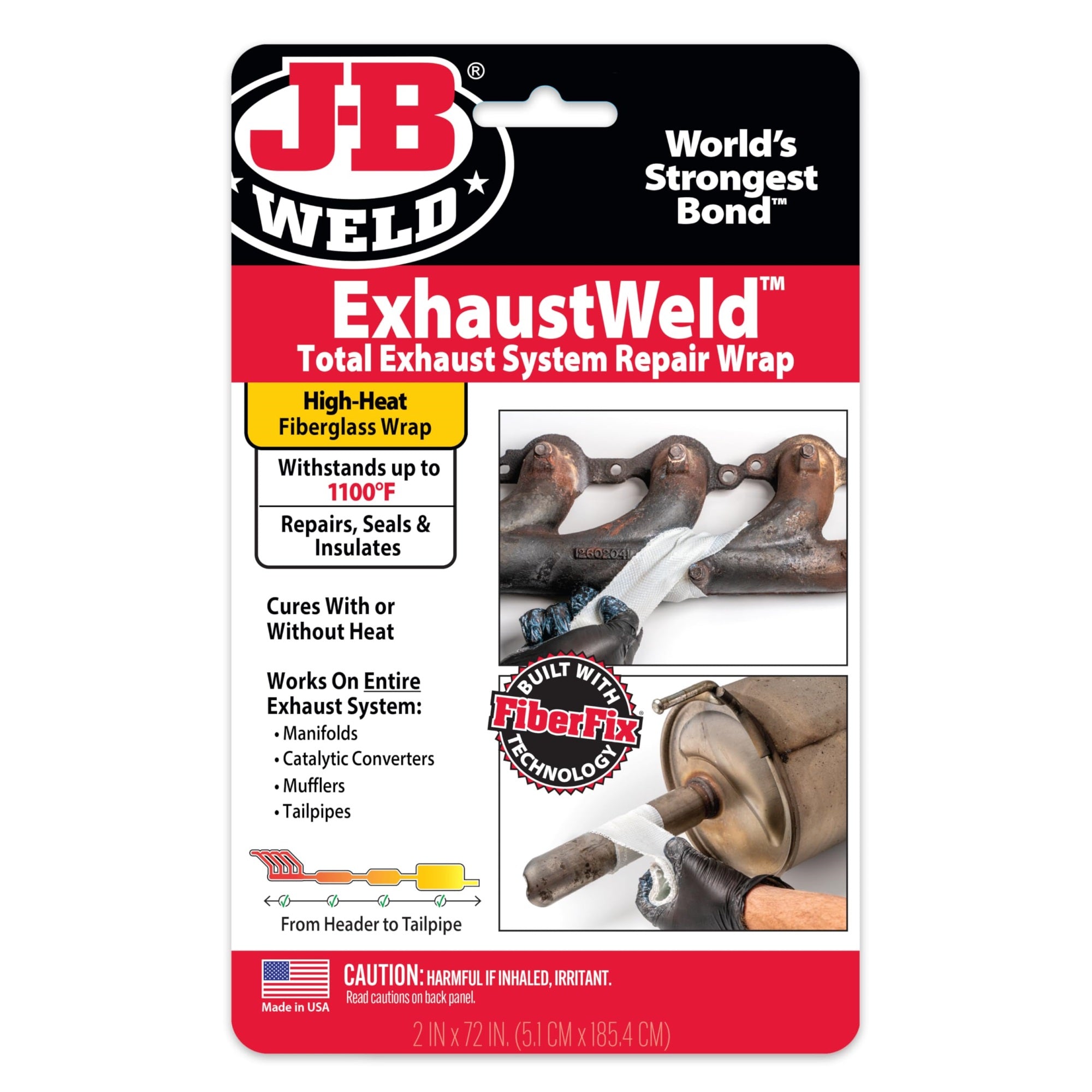 J-B Weld Exhaustweld 2' X 72' Repair Wrap, White