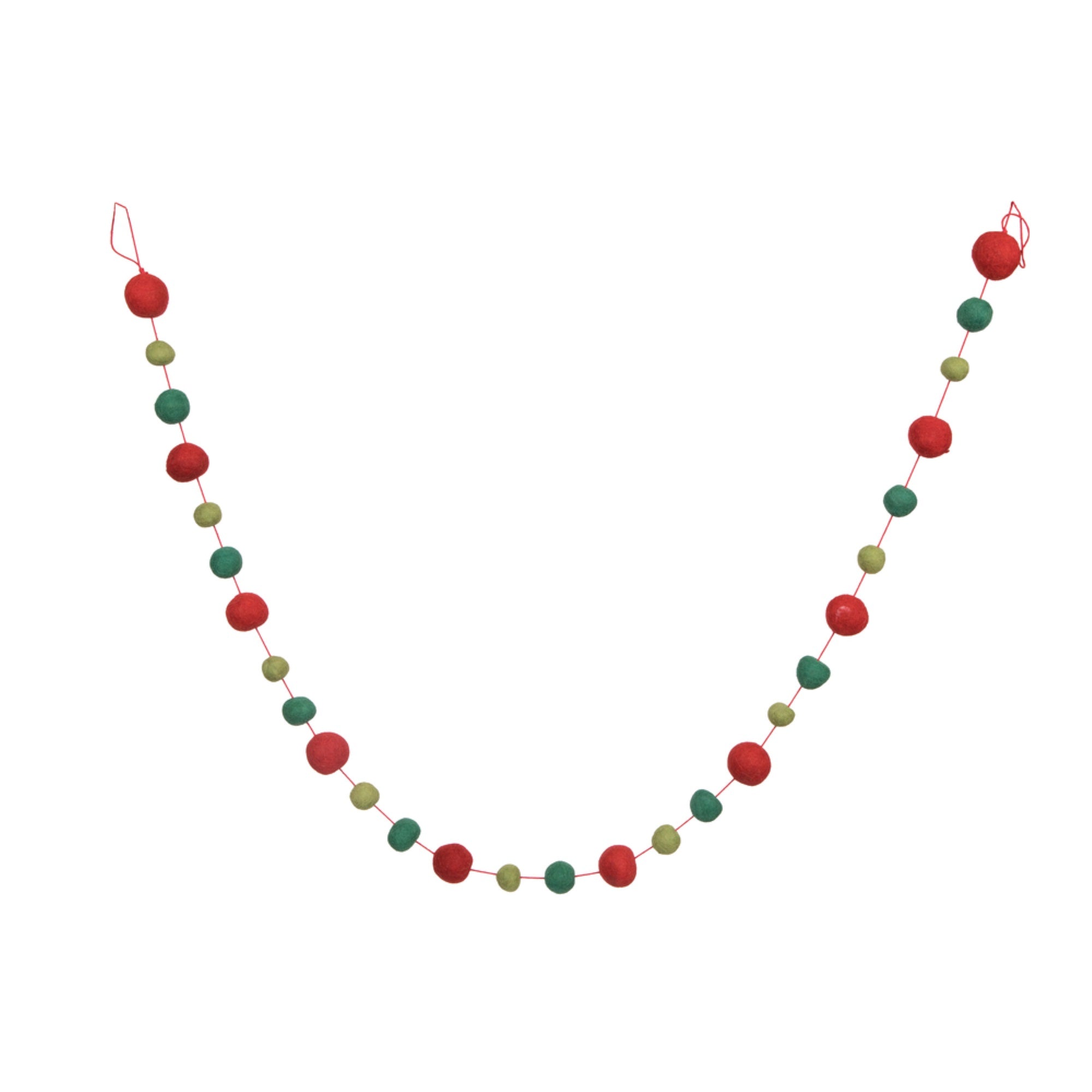 Vickerman 6' Red, Lime, and Green Wool Pom Pom