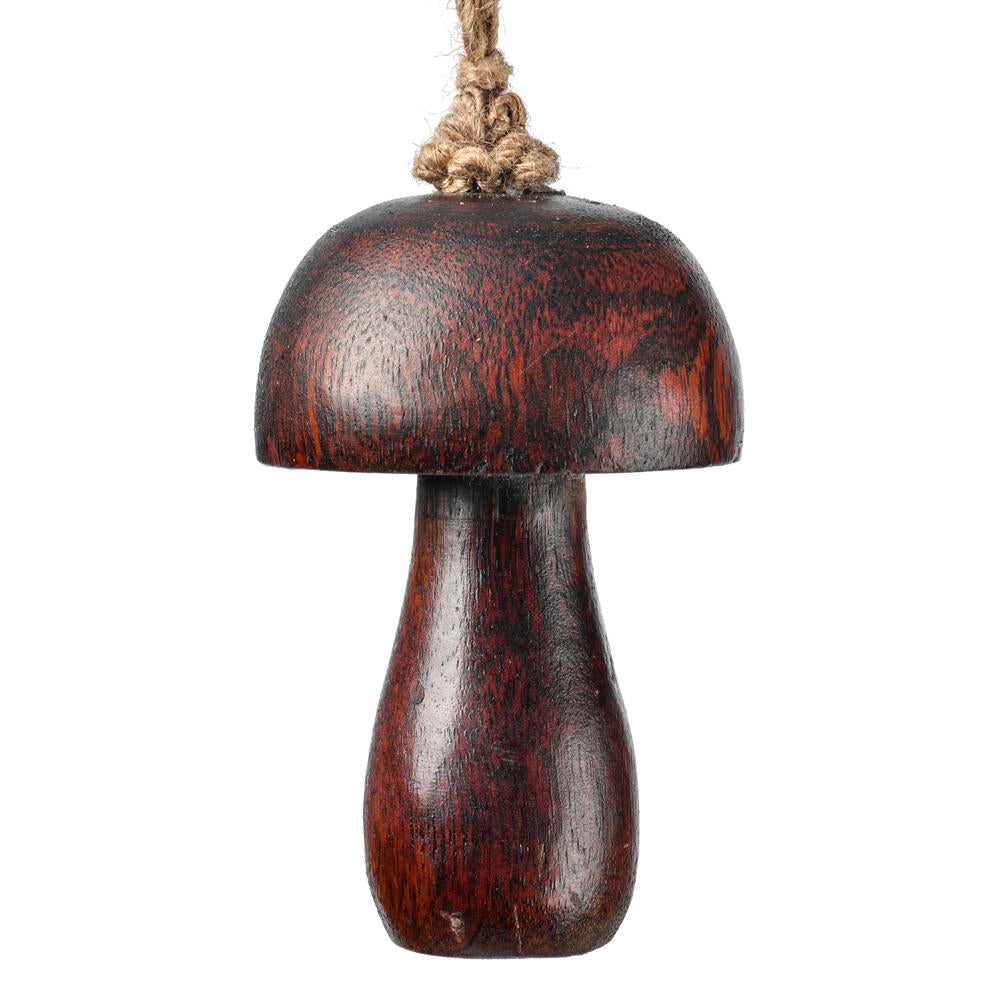 2/3/4.5” Dark Wood Toadstool Orn Set/3