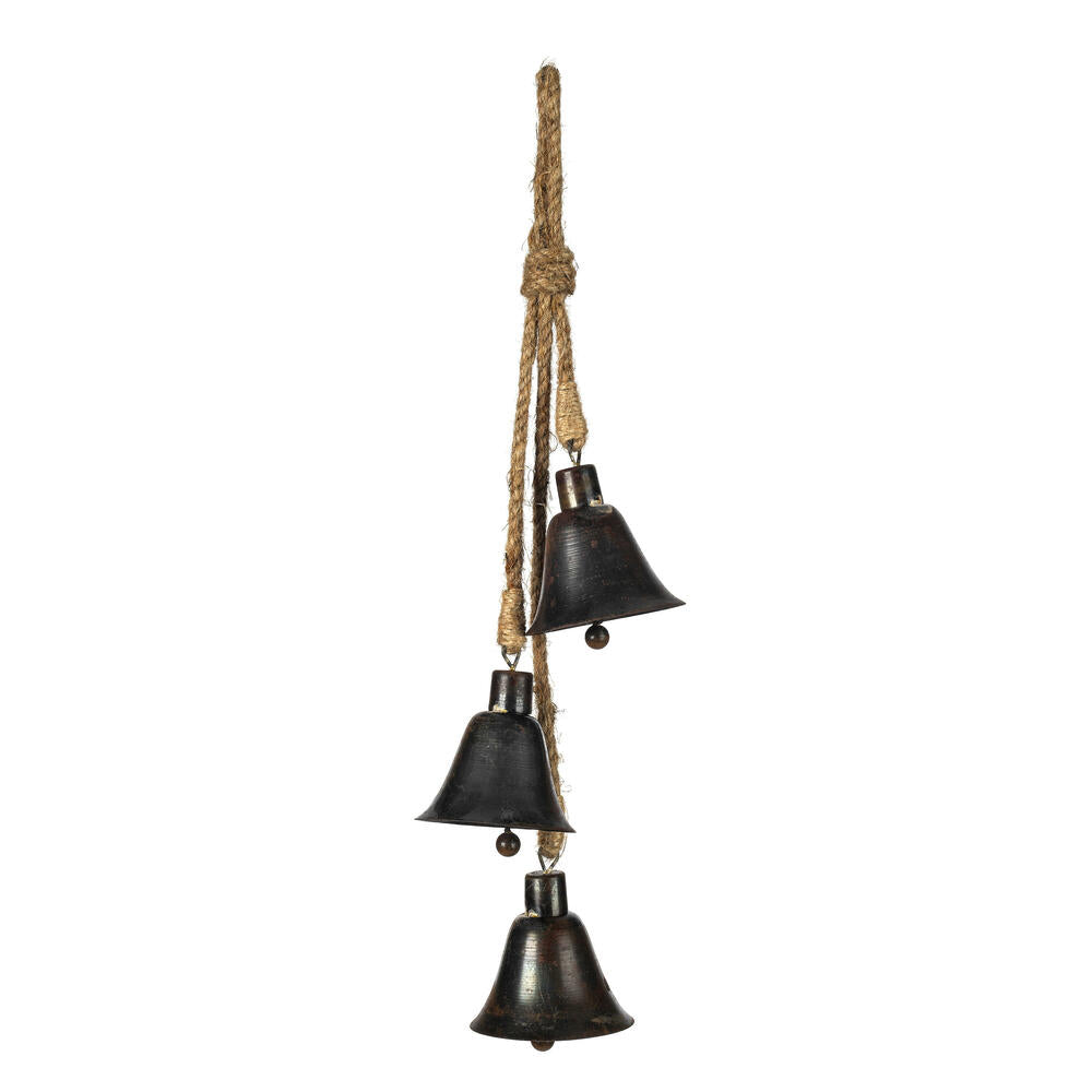 3.5” Matte Gunmetal Bells x3 Orn 2/Bag