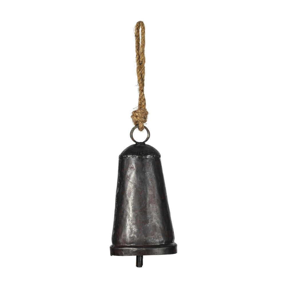 8” Matte Gunmetal Country Bell Orn 2/Bag