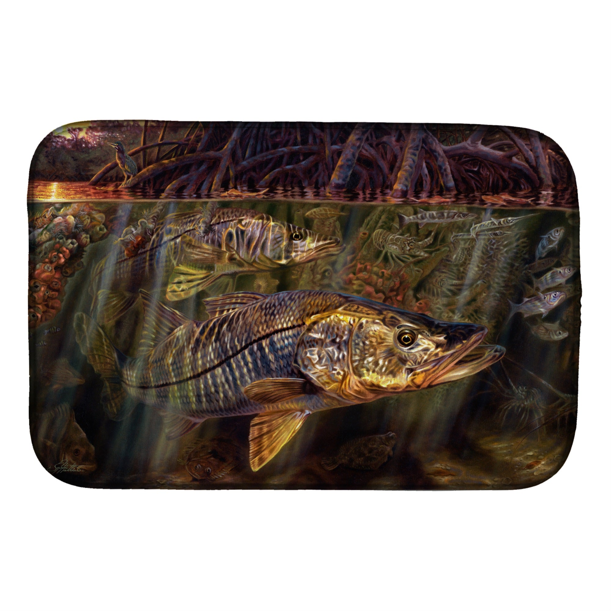 Caroline'S Treasures Jma2004Ddm Grove Garden Snook Dish-Drying-Mats, 14 X 21, Multicolor