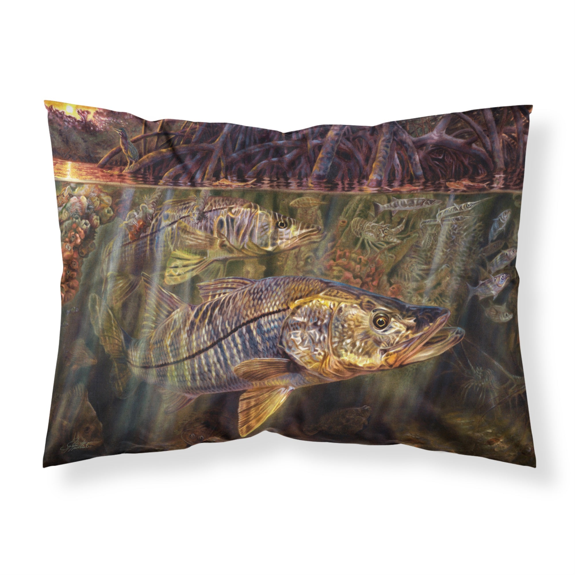 Caroline'S Treasures Grove Garden Snook Fabric Standard Pillowcases, Multicolor