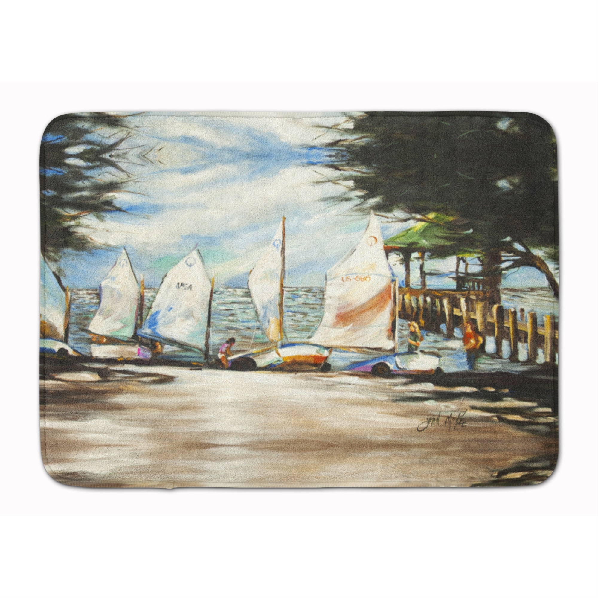 Caroline'S Treasures Sailing Lessons Sailboats Floor Mat, 19 X 27, Multicolor