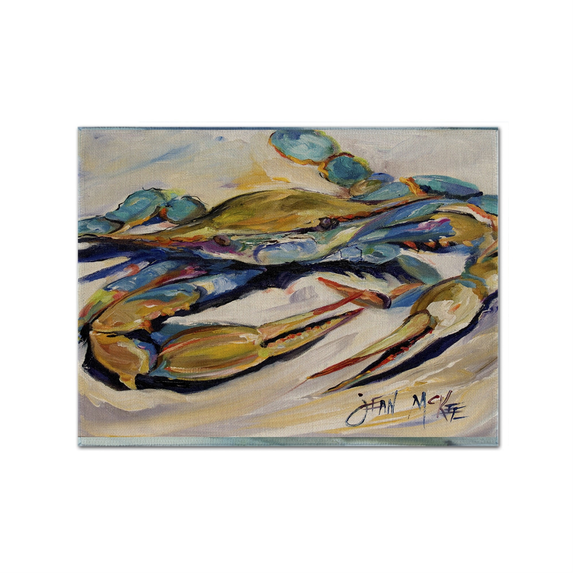Caroline'S Treasures Jmk1092Plmt Blue Crab Fabric Placemat, Multicolor