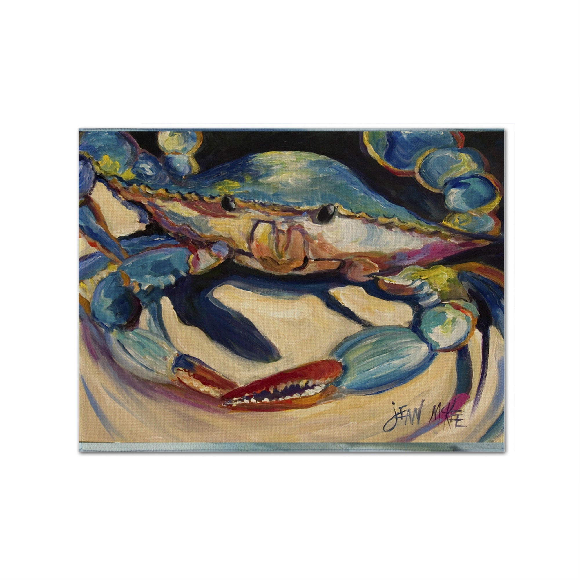 Caroline'S Treasures Jmk1094Plmt Blue Crab Fabric Placemat, Multicolor
