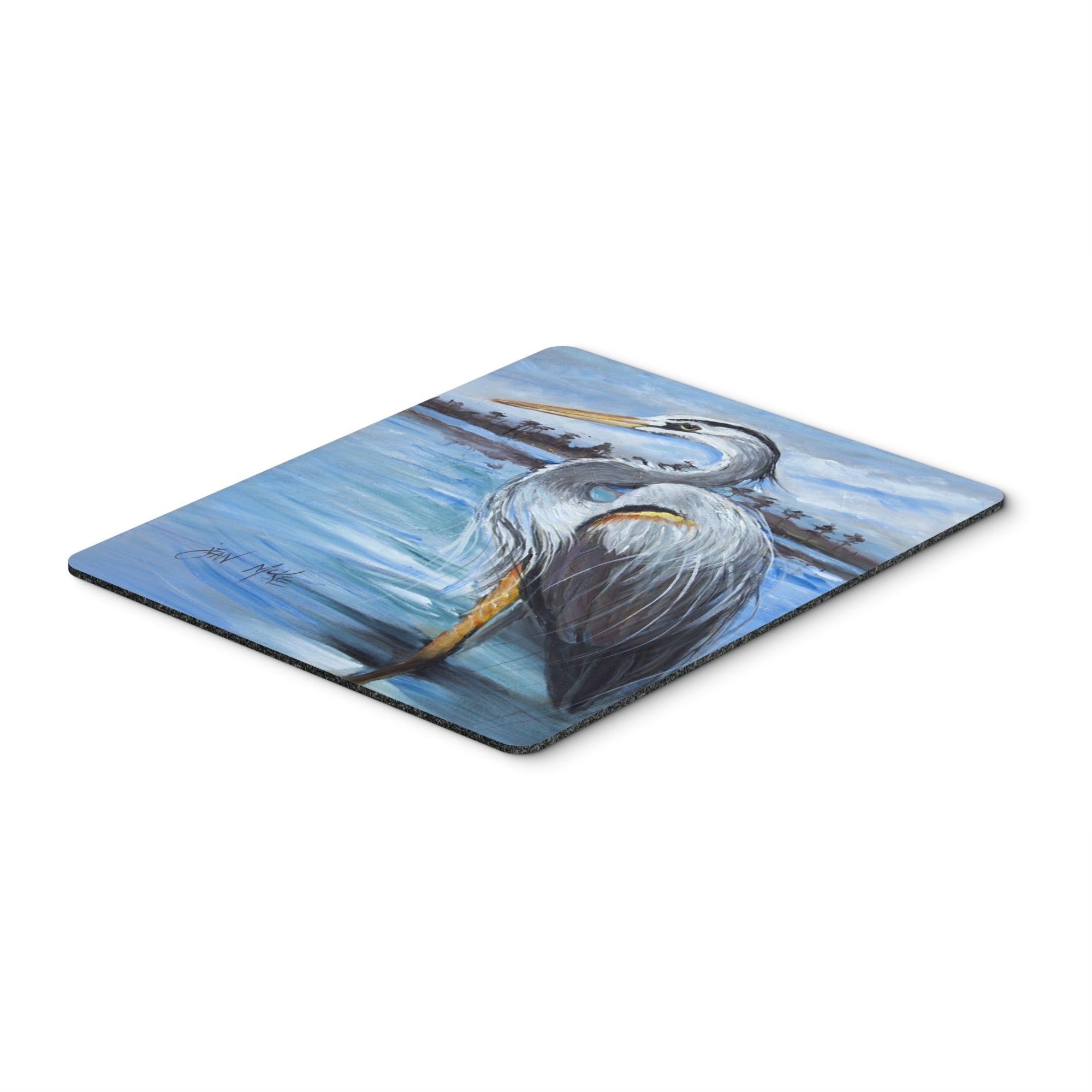 Caroline'S Treasures Blue Heron Gazing Mouse Pad/Hot Pad/Trivet (Jmk1148Mp)