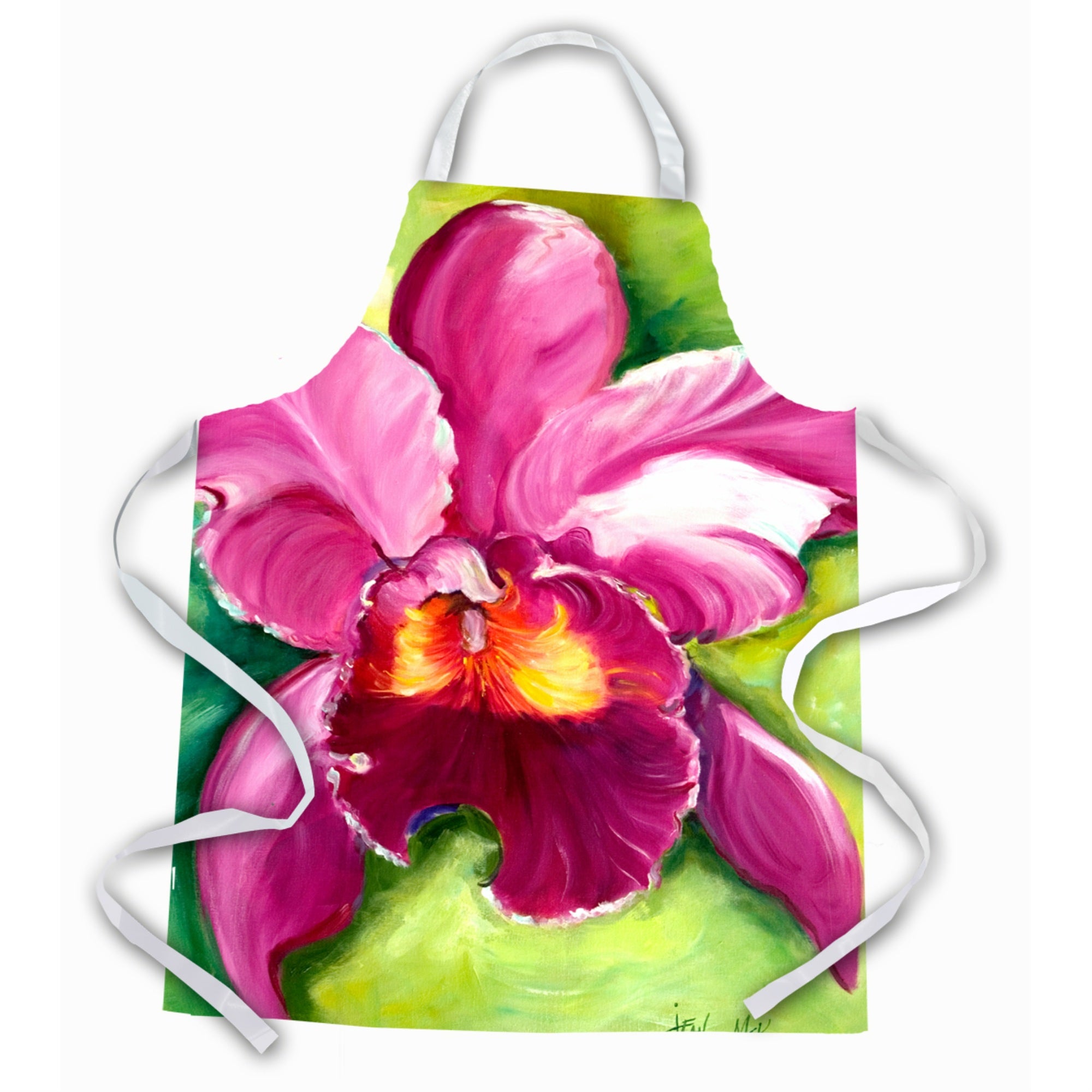 Caroline'S Treasures Jmk1176Apron Orchid Apron, Large, Multicolor