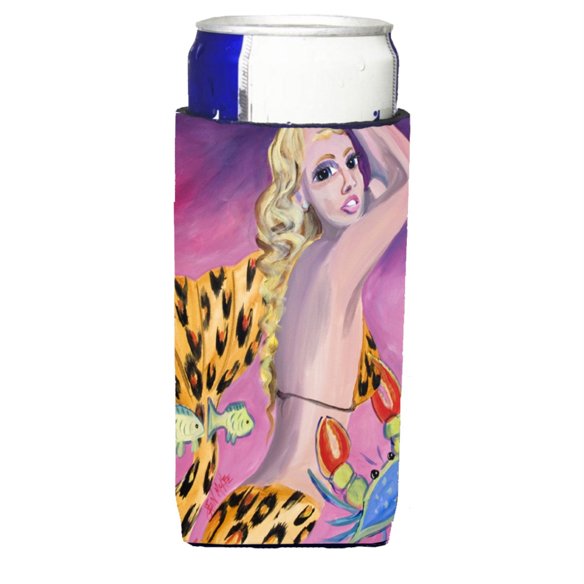 Pink Mermaid Ultra Beverage Insulators For Slim Cans Jmk1182Muk