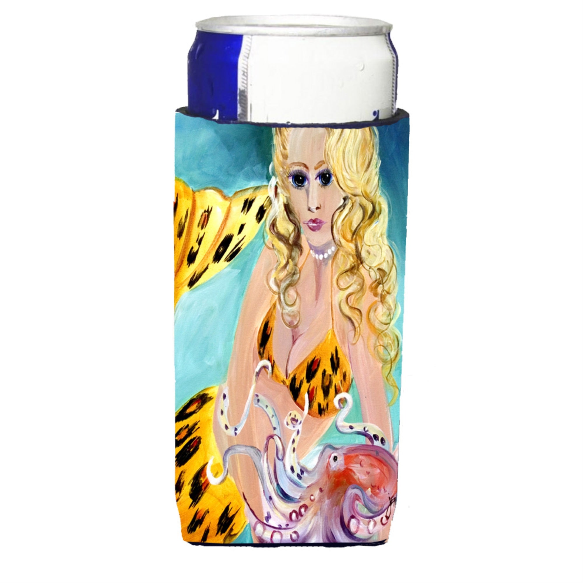 Teal Mermaid Ultra Beverage Insulators For Slim Cans Jmk1184Muk