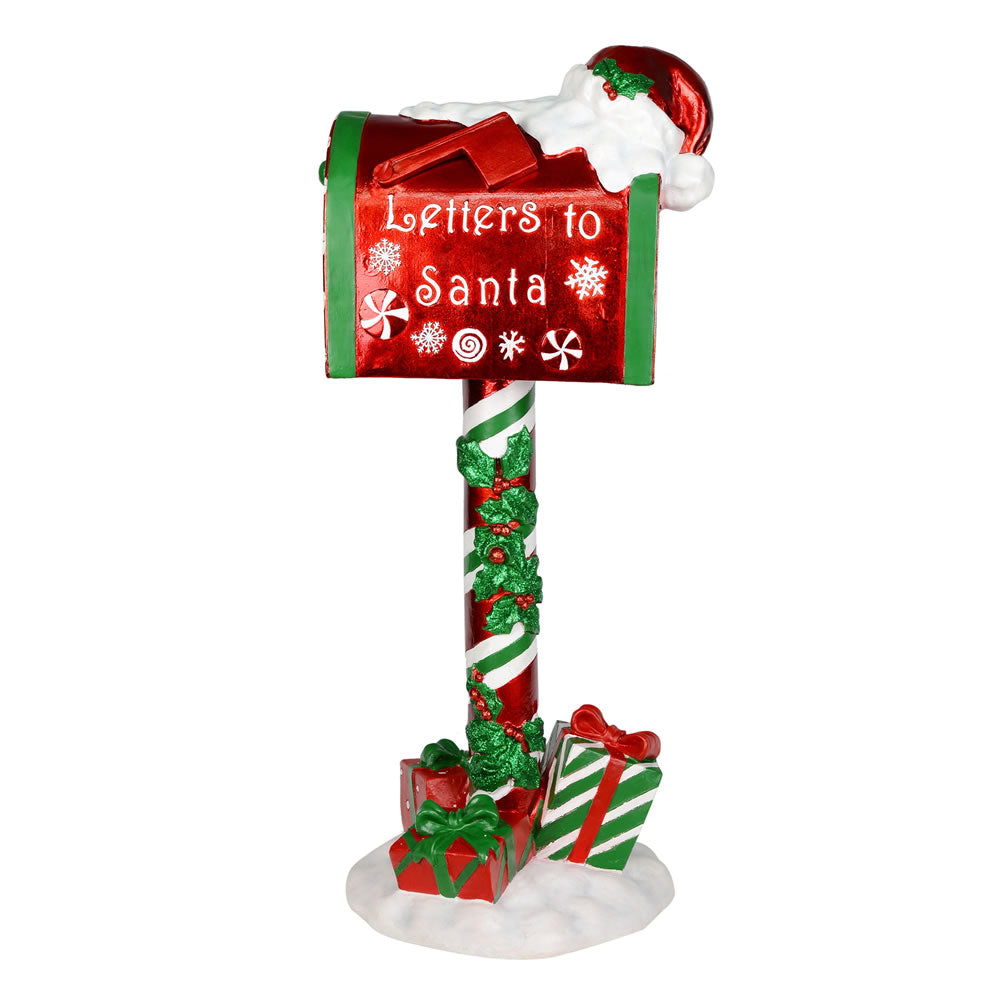 Vickerman 36” Letters To Santa Red Mailbox Sign - JR172240