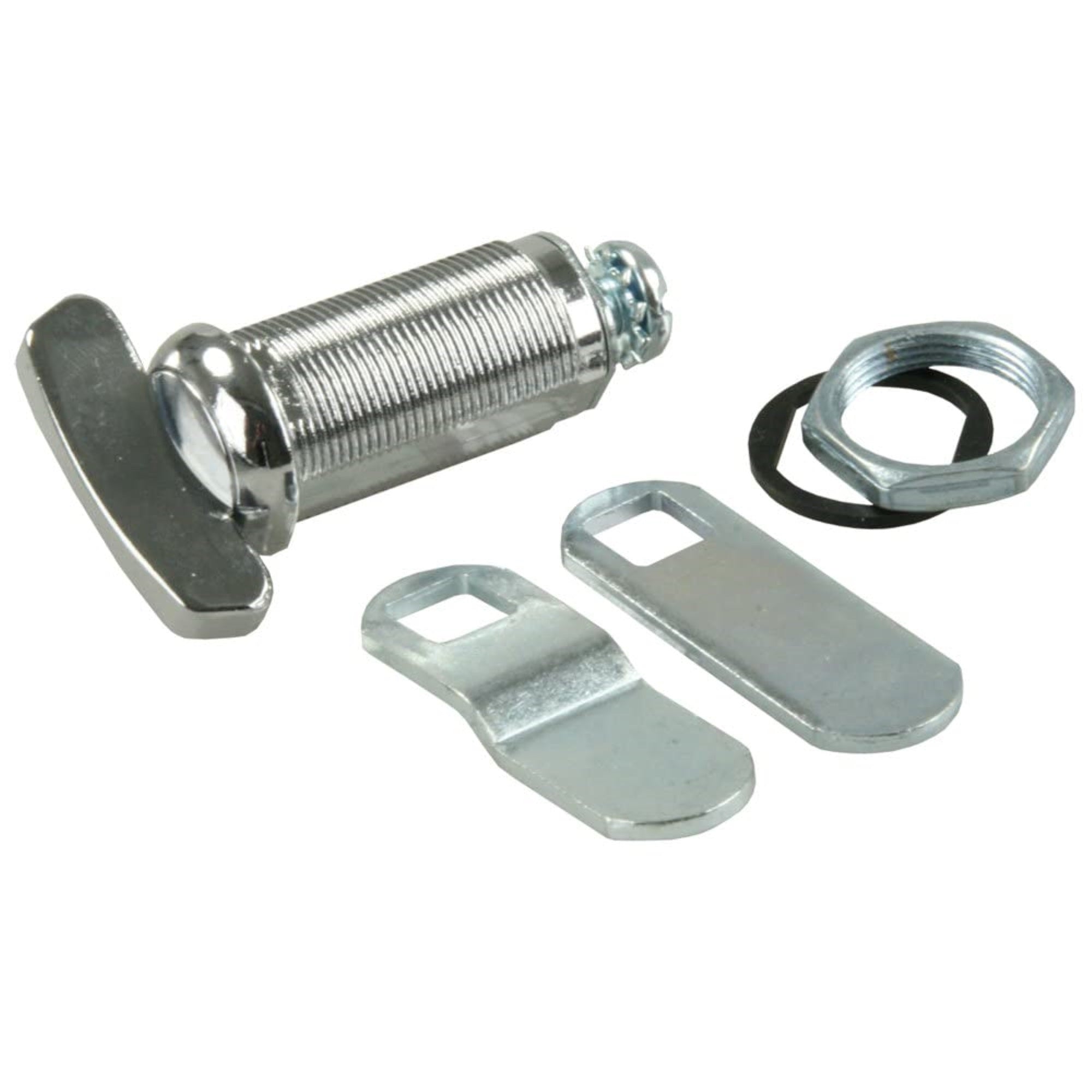 Jr Products 00145 1 And 3/8 Inches Compartment Door Thumb Lock, Silver