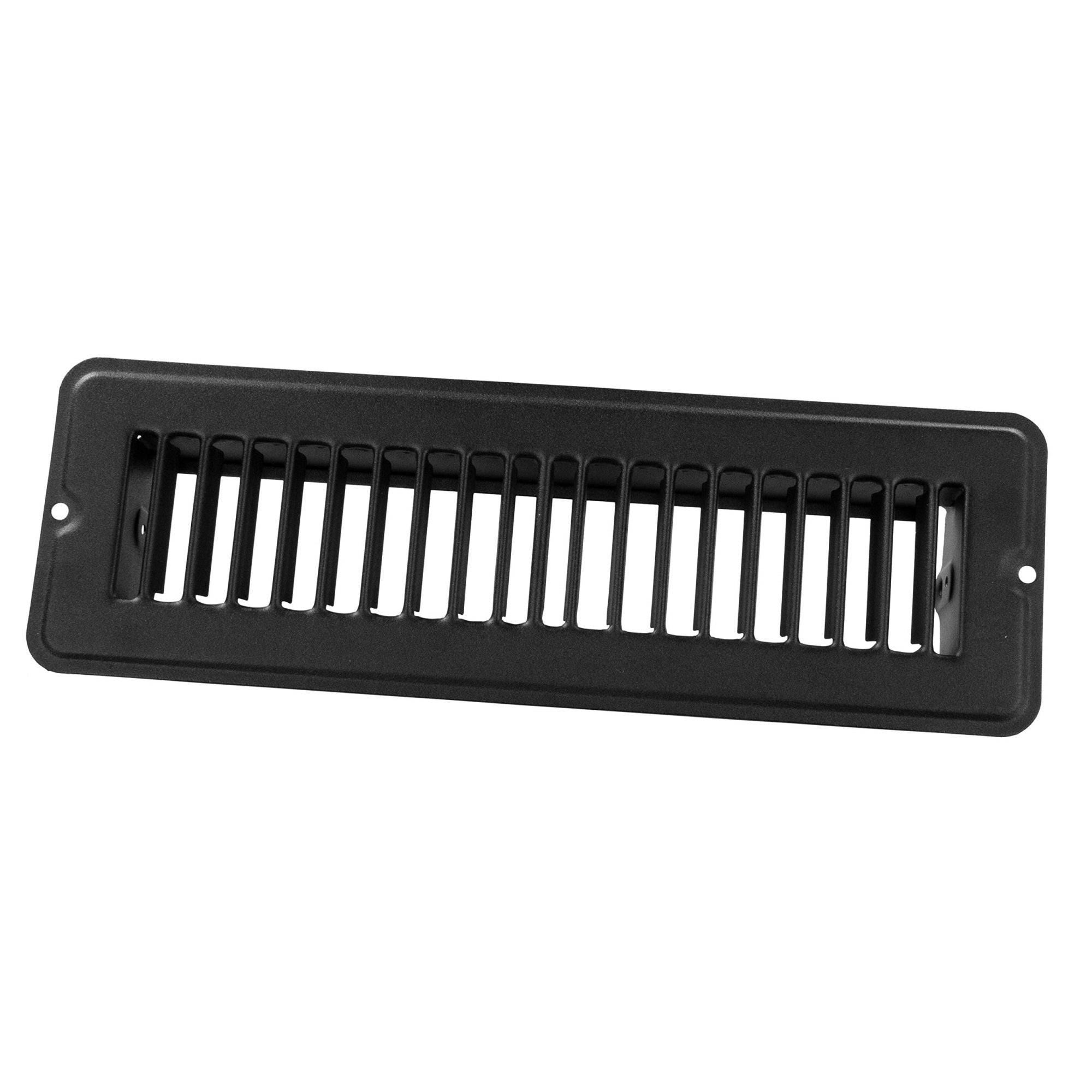 Jr Products 4' X 8' Floor Register Undampered, Metal, Black