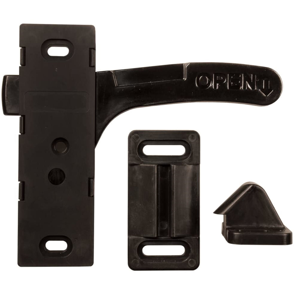 Jr Products 06-11865 Black Bi-Directional Screen Door Latch