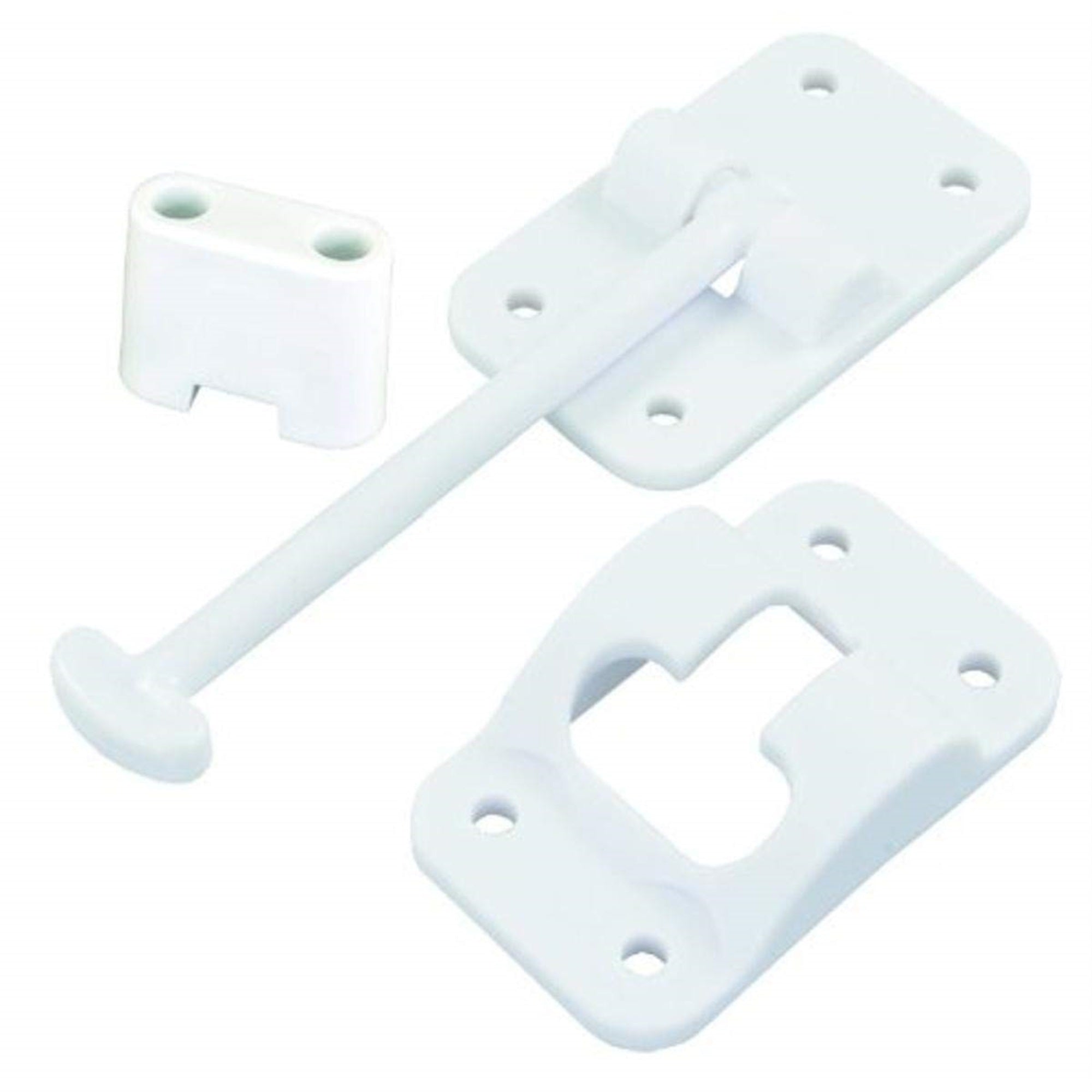 Jr Products 10414B Polar White 3-1/2' T-Style Door Holder With Bumper