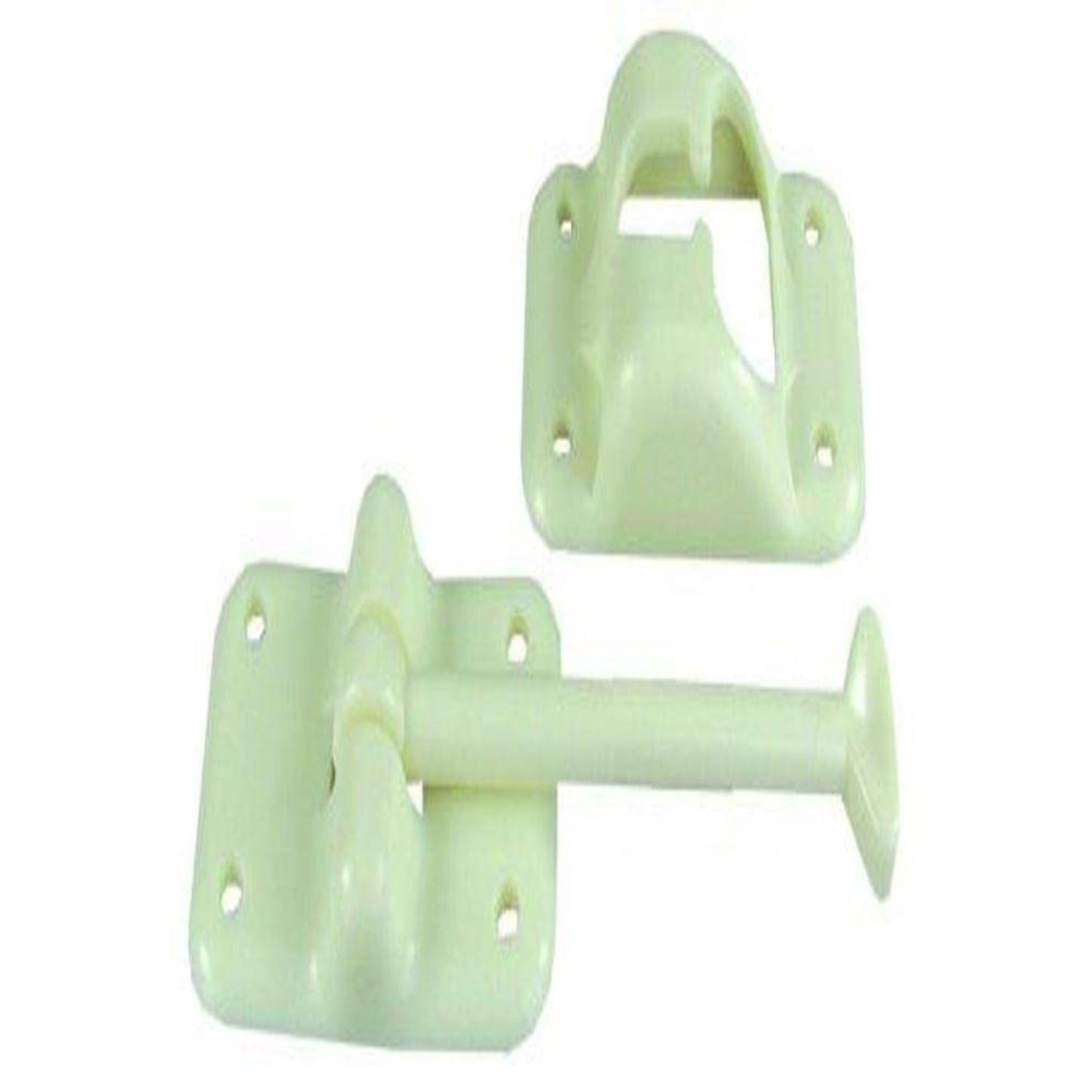 Jr Products 10424 Plastic T-Style Door Holder - Colonial White, 3-1/2'
