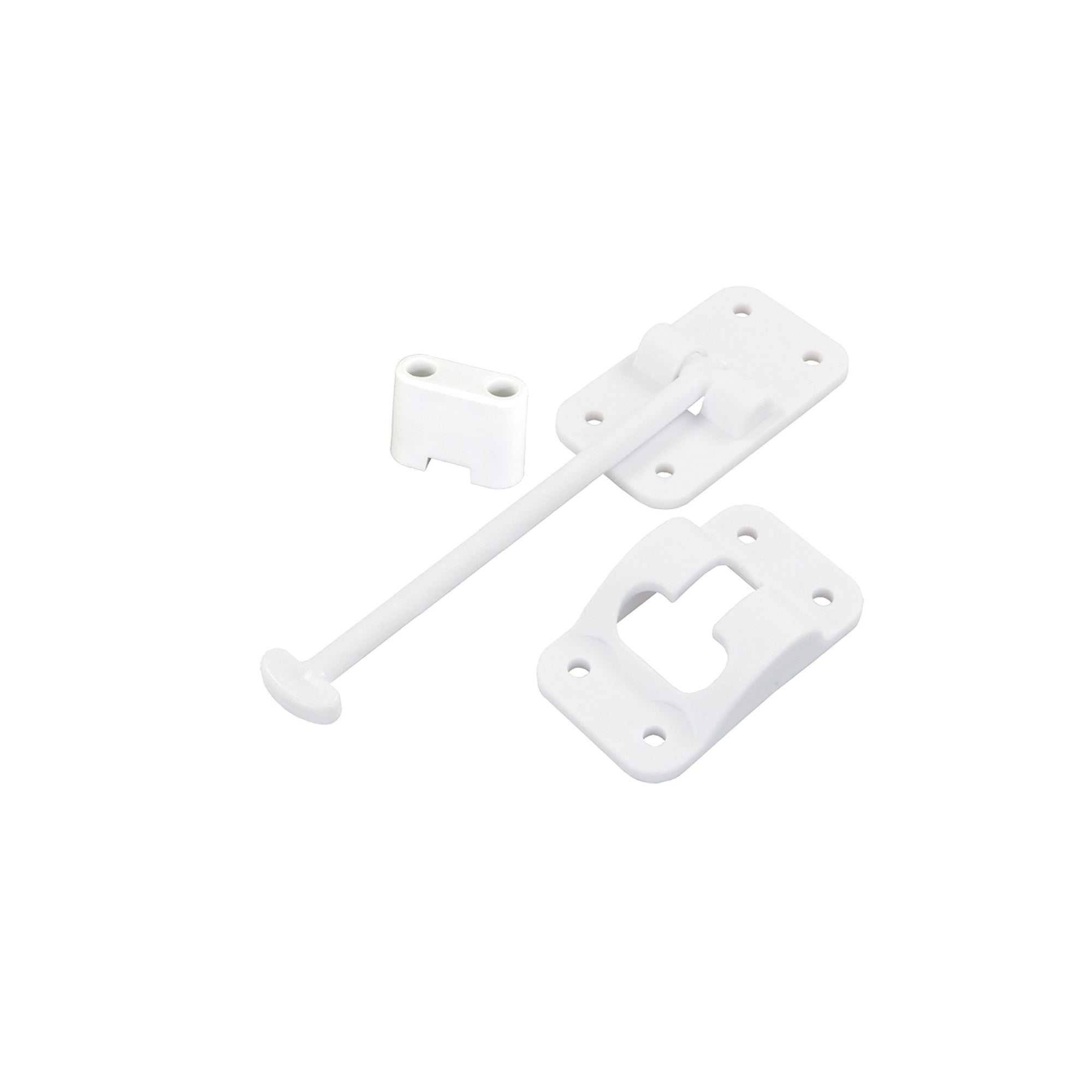 Jr Products 10444B Polar White 6' T-Style Door Holder With Bumper