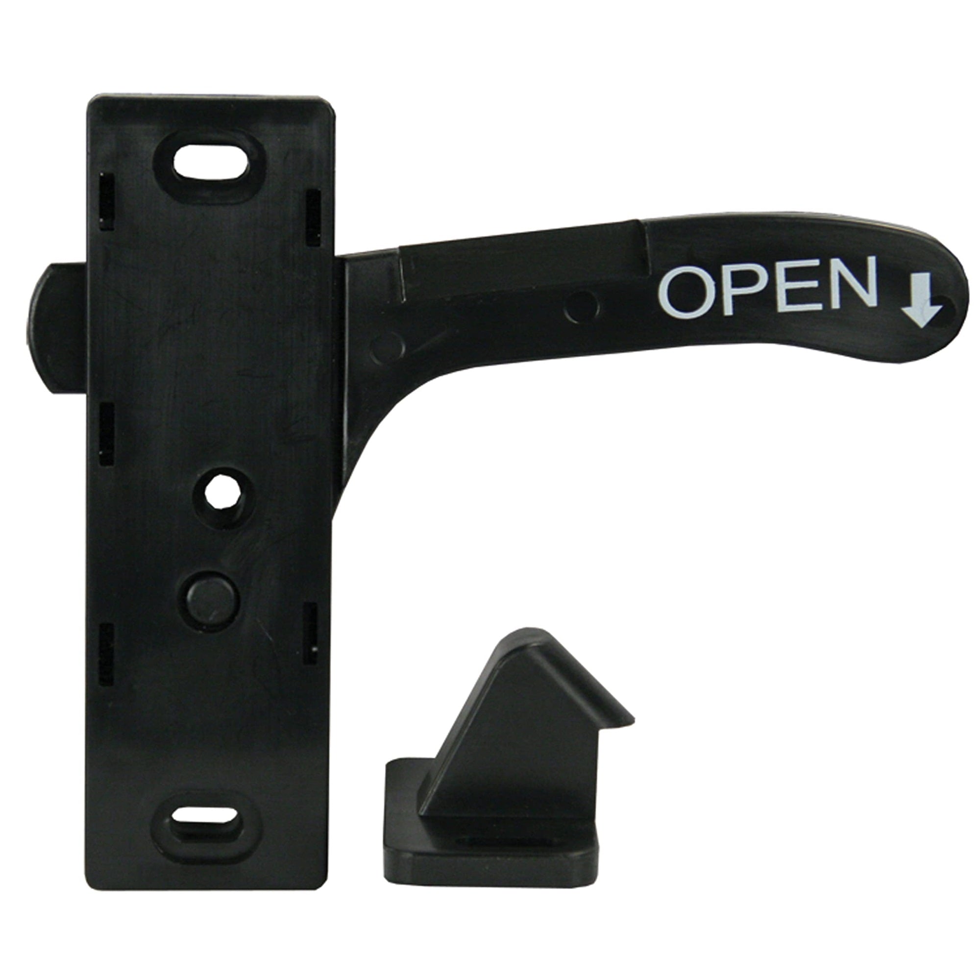 Jr Products 10765 Screen Door Latch - Right Hand , Black
