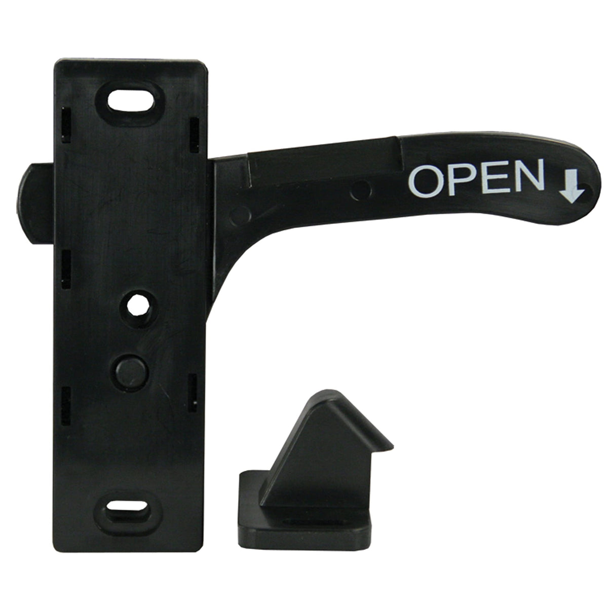 Jr Products 10765 Screen Door Latch - Right Hand , Black
