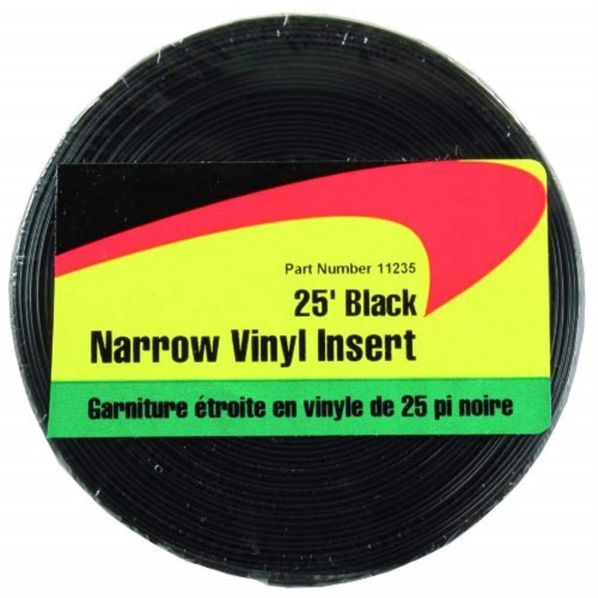 Jr Products 11235 Black 25 Foot Narrow Vinyl Insert