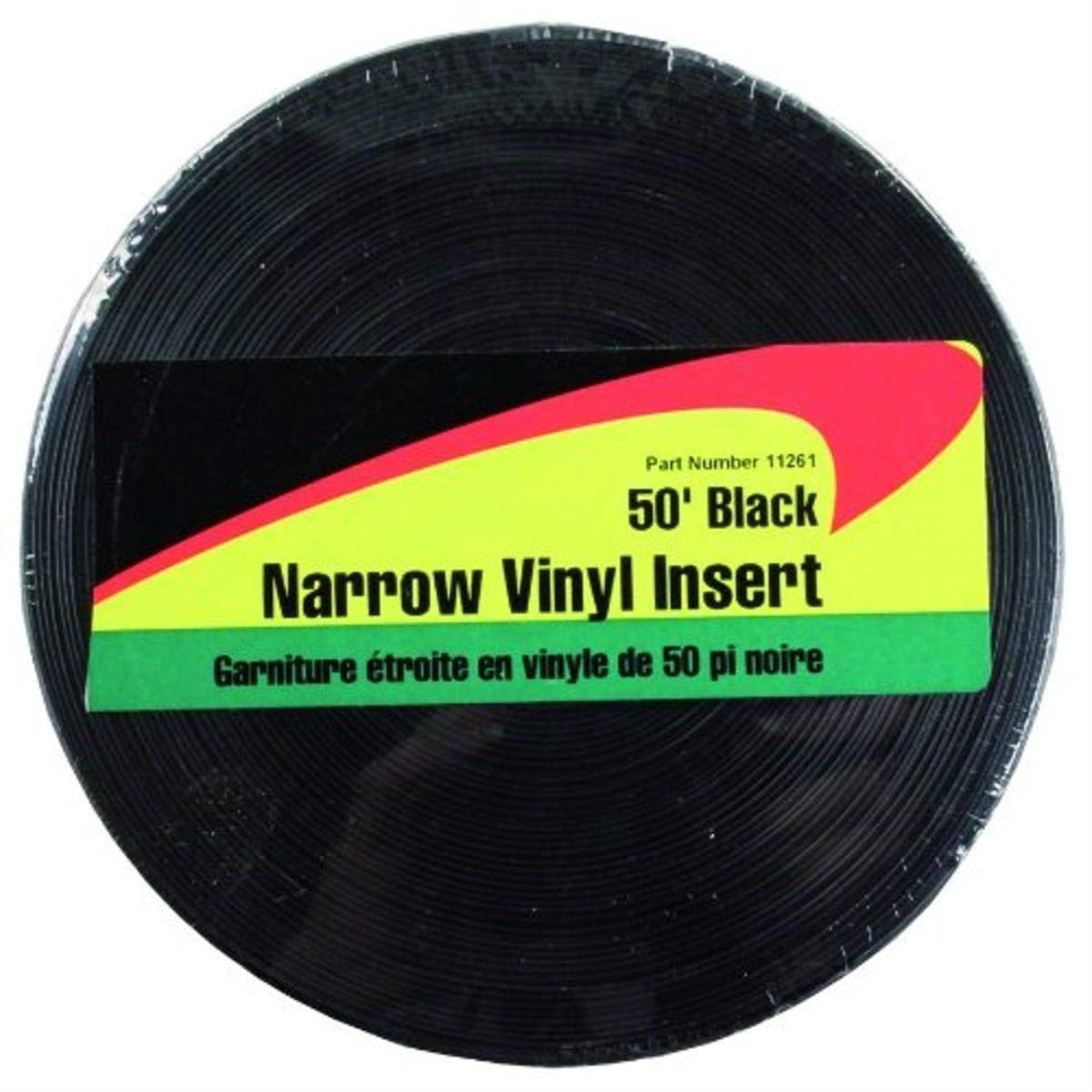 Jr Products 11261 Black 50 Foot Narrow Vinyl Insert