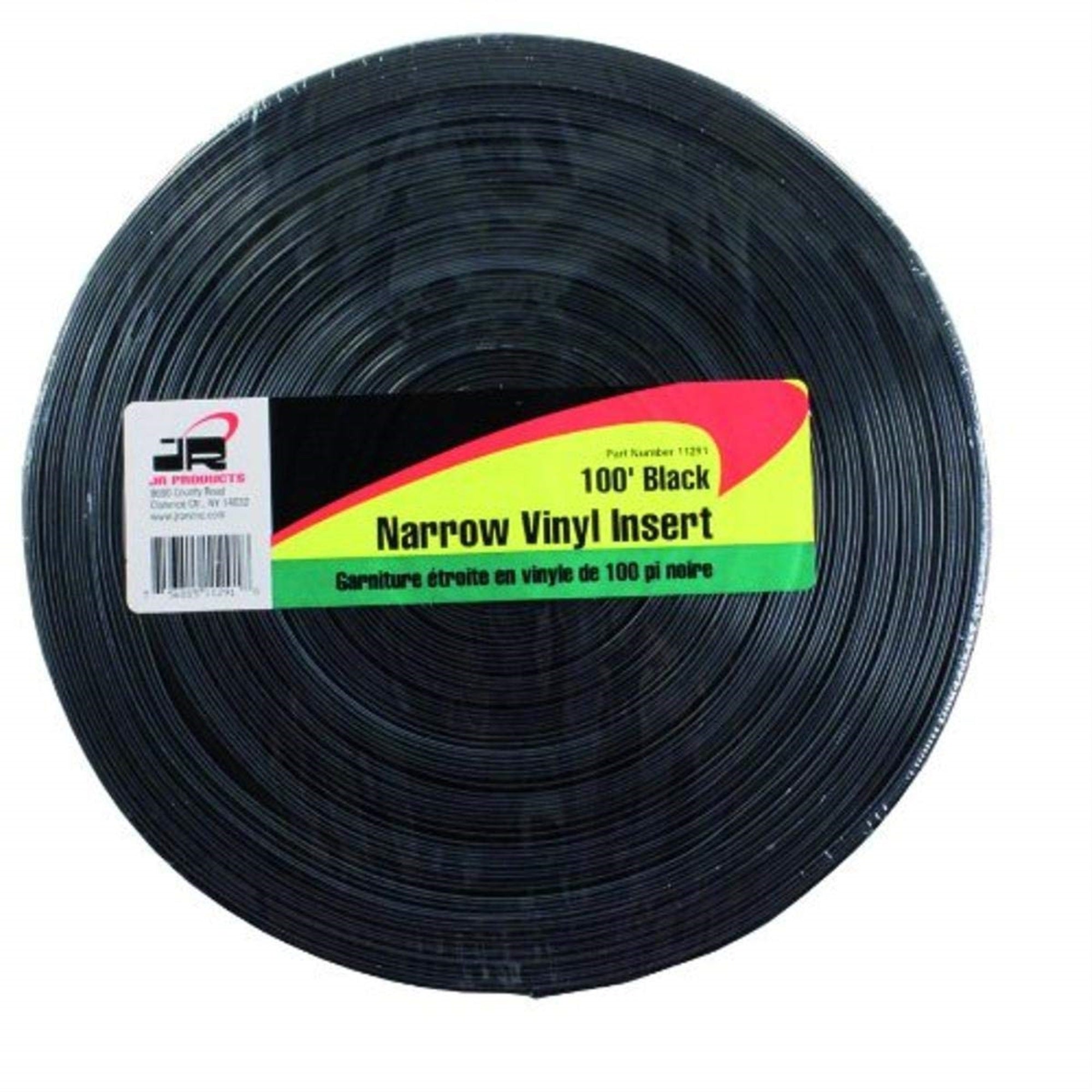 Jr Products 11291 Black 100 Foot Narrow Vinyl Insert