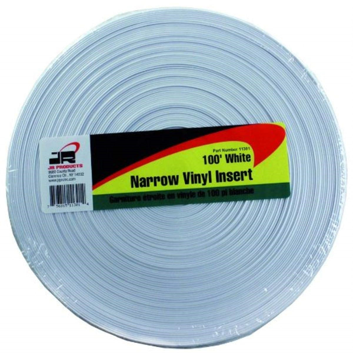 Jr Products 11301 White 100 Foot Narrow Vinyl Insert – Virventures