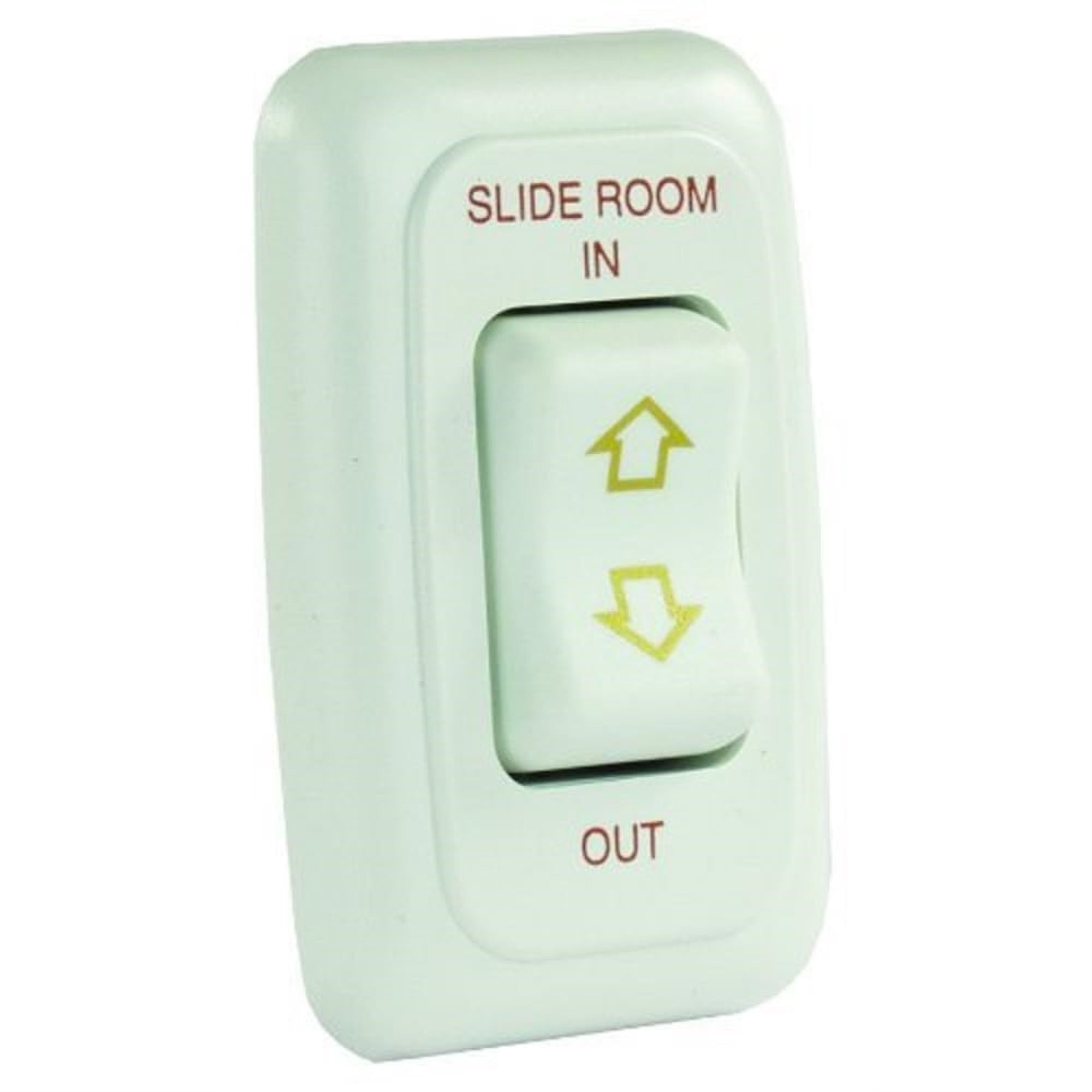 Jr Products 12075 White Single Slide-Out Switch Assembly With Bezel