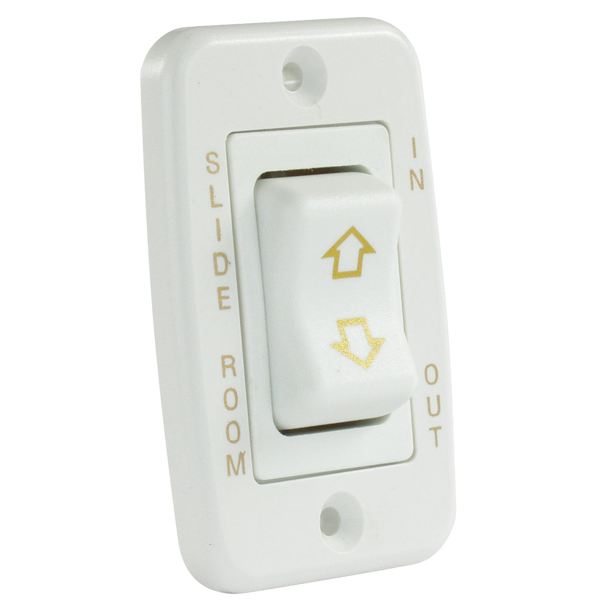 Jr Products 12345 White Low Profile Slide-Out Switch With Bezel