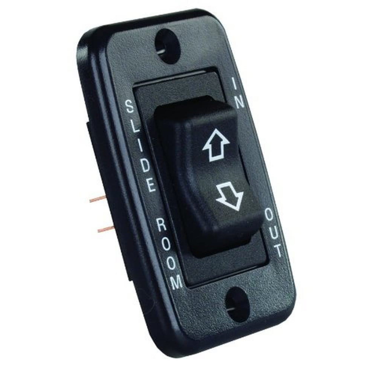 Jr Products 12355 Black Low Profile Slide-Out Switch With Bezel