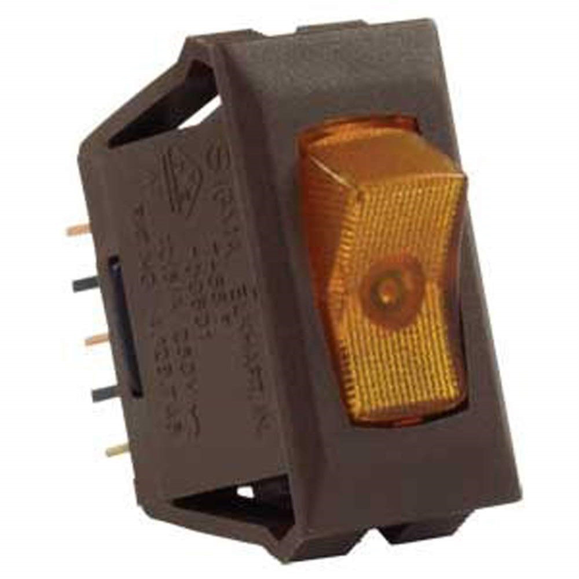 Jr Products 12545 Amber/Brown Spst Illuminated On/Off Switch