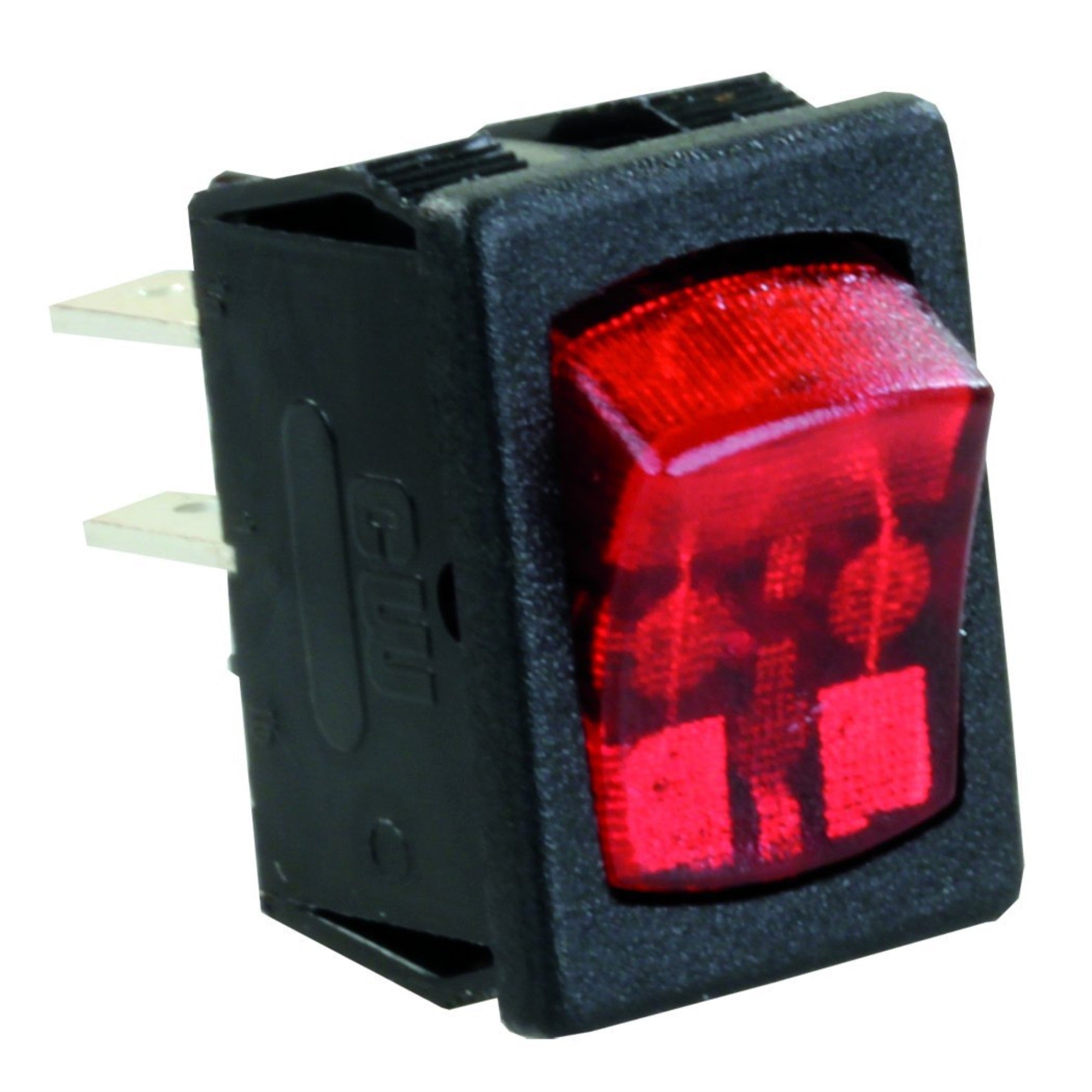 Jr Products 12765 Red/Black Spst Mini-Illuminated On/Off Switch
