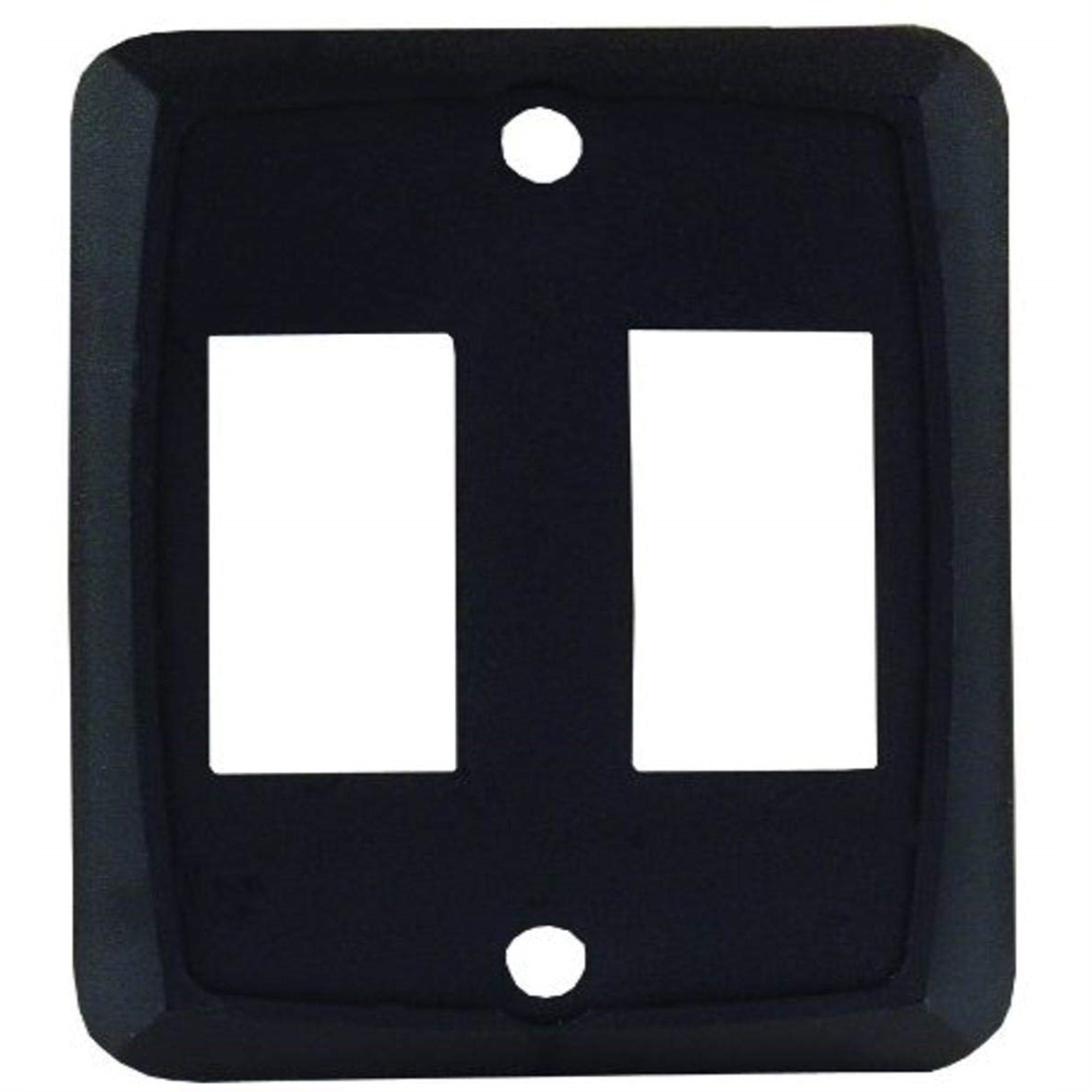 Jr Products 12885 Black Double Switch Face Plate