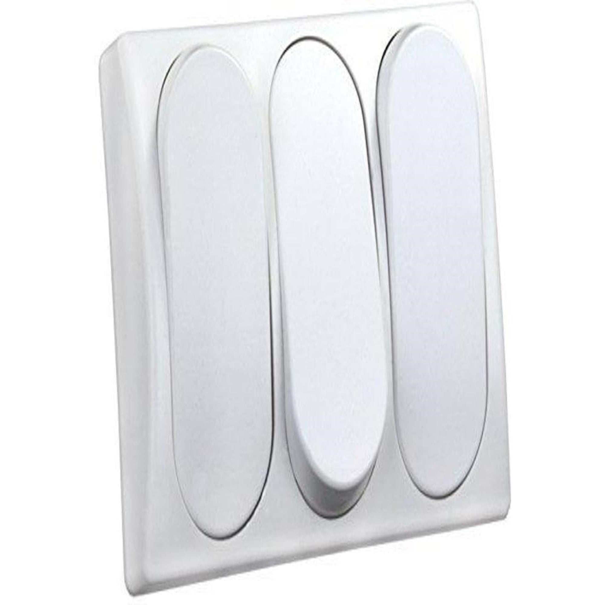 Jr Products 13595 Modular On/Off Switch - Triple , White