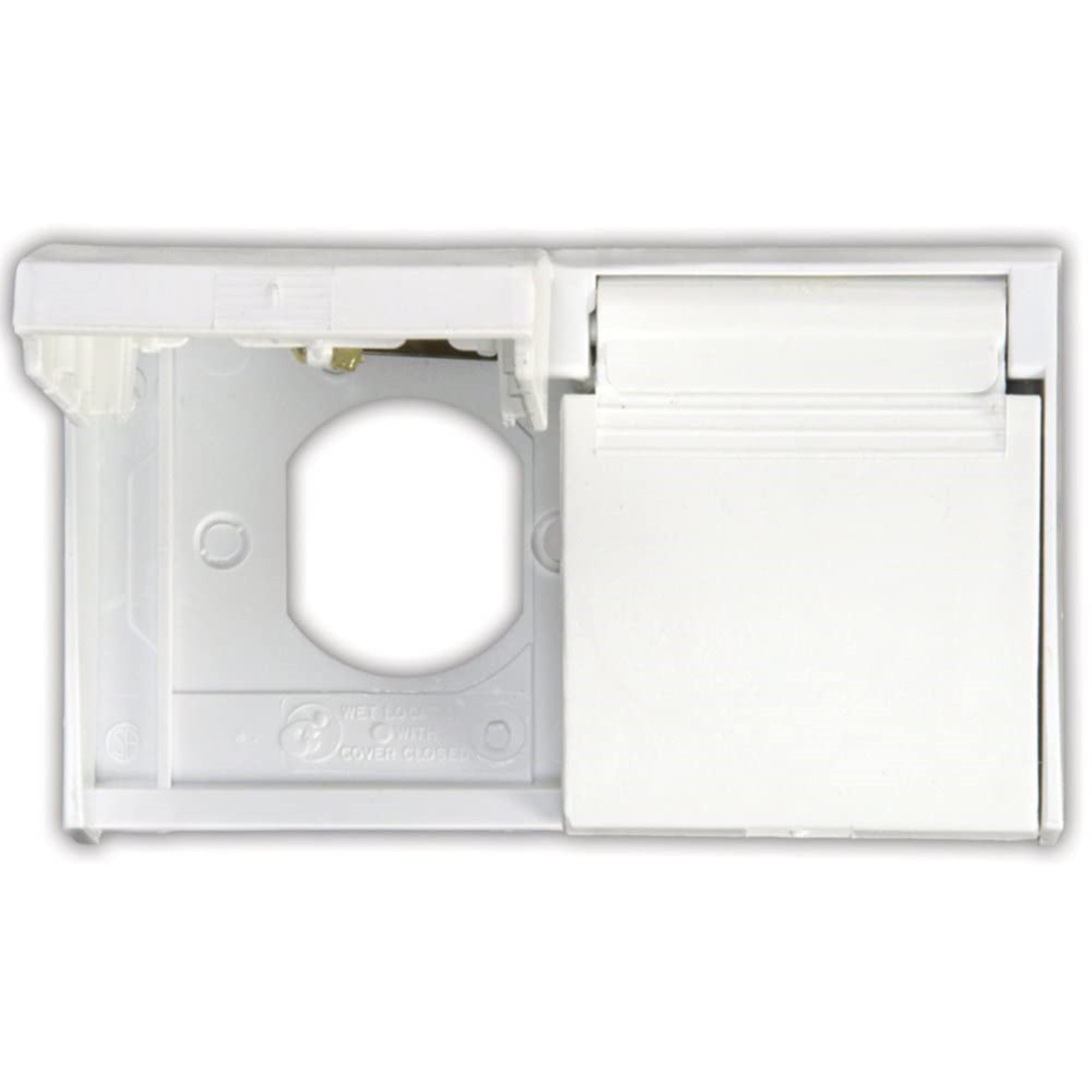 Jr Products 47505 Polar White Duplex Weatherproof Outlet Cover
