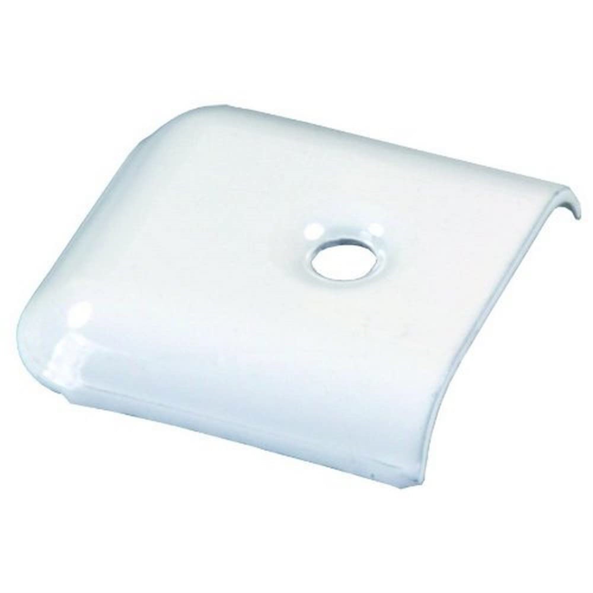 Jr Products 49655 Metal Polar White Vinyl End Caps